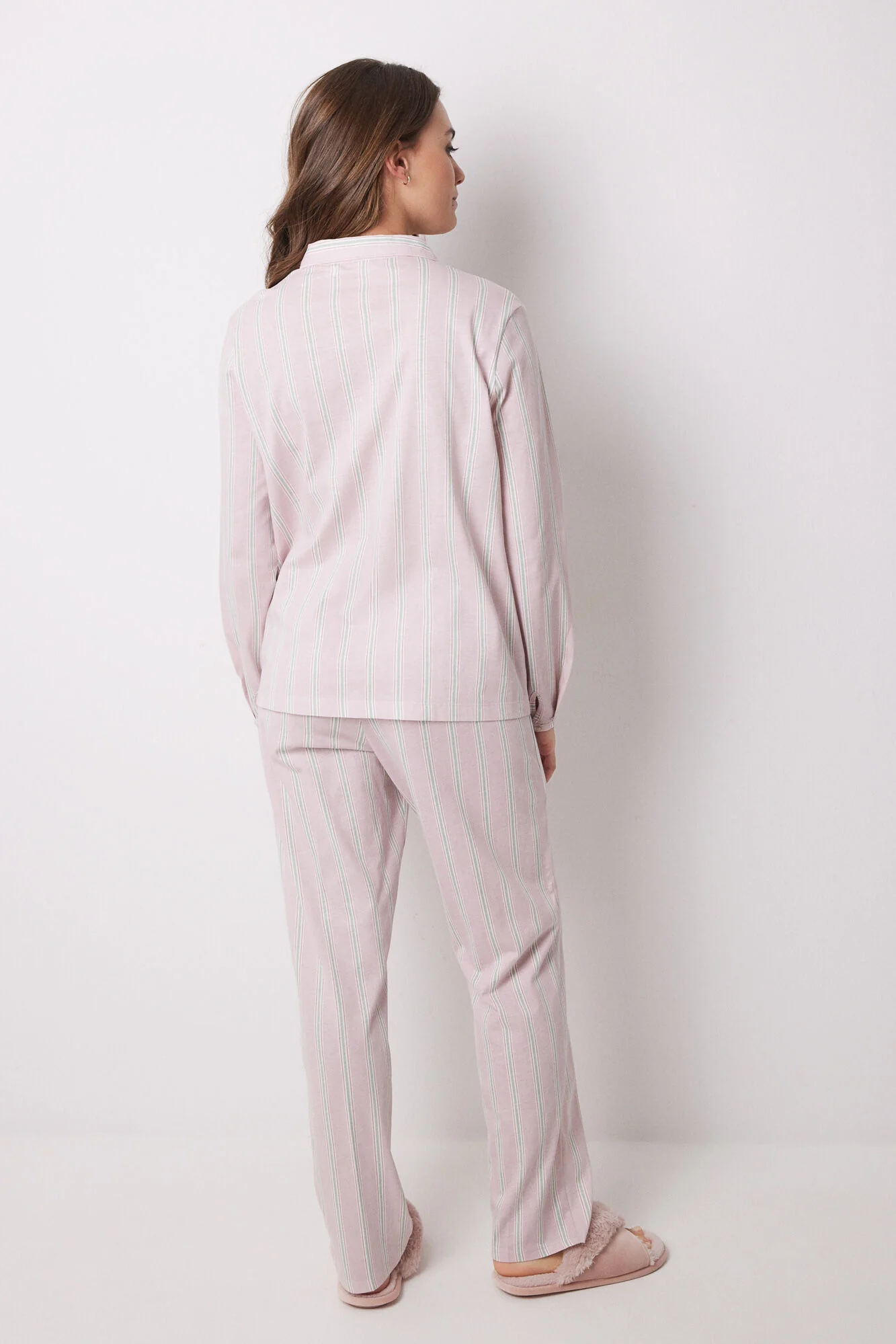 Long shirt pajamas 100% cotton striped - Image 2