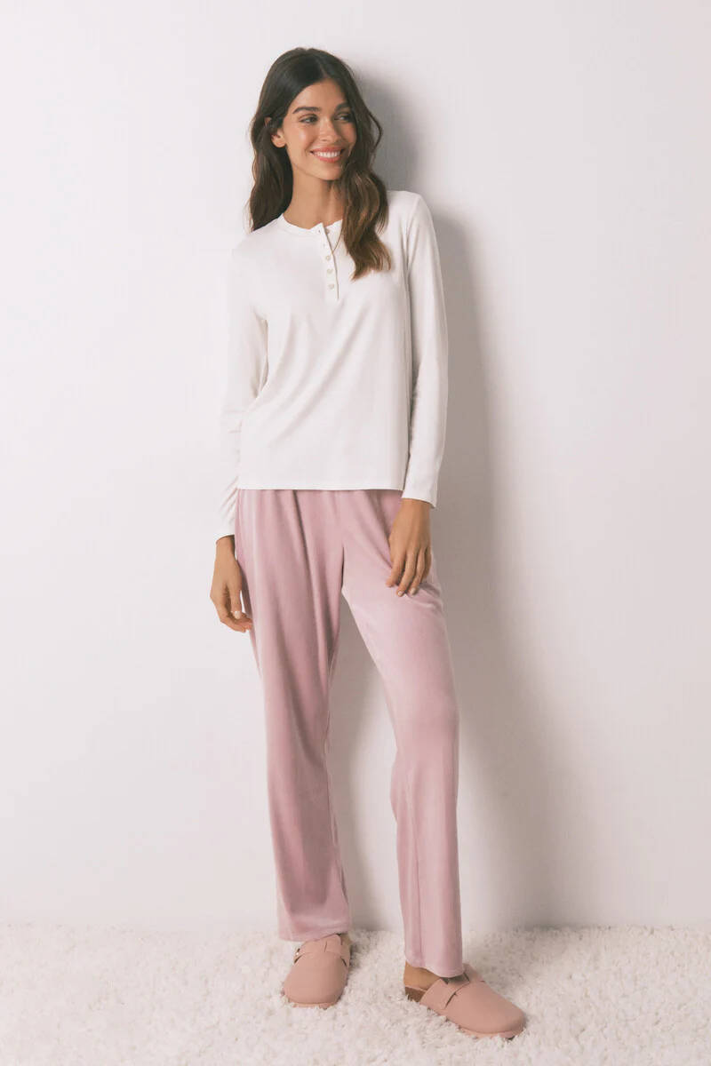 Long sleeve glossy white viscose T-shirt - Image 5