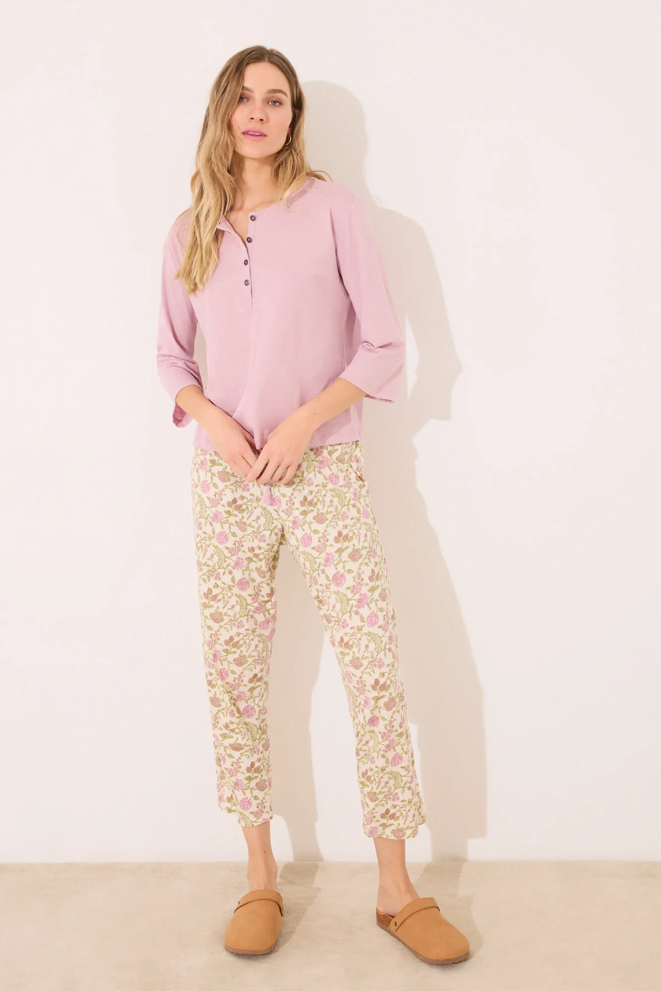 Long sleeve t T-shirt 100% cotton pink - Image 2