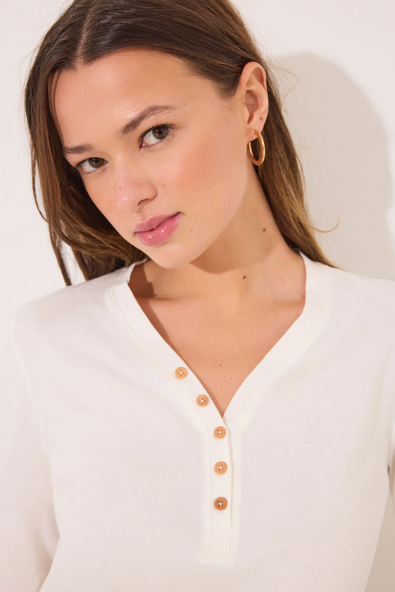 Long sleeve t T-shirt 100% white cotton - Image 3