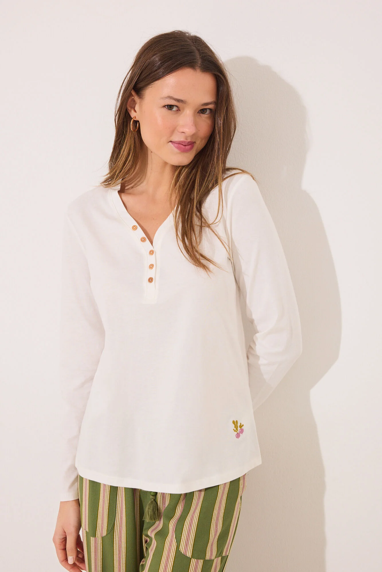 Long sleeve t T-shirt 100% white cotton - Image 6
