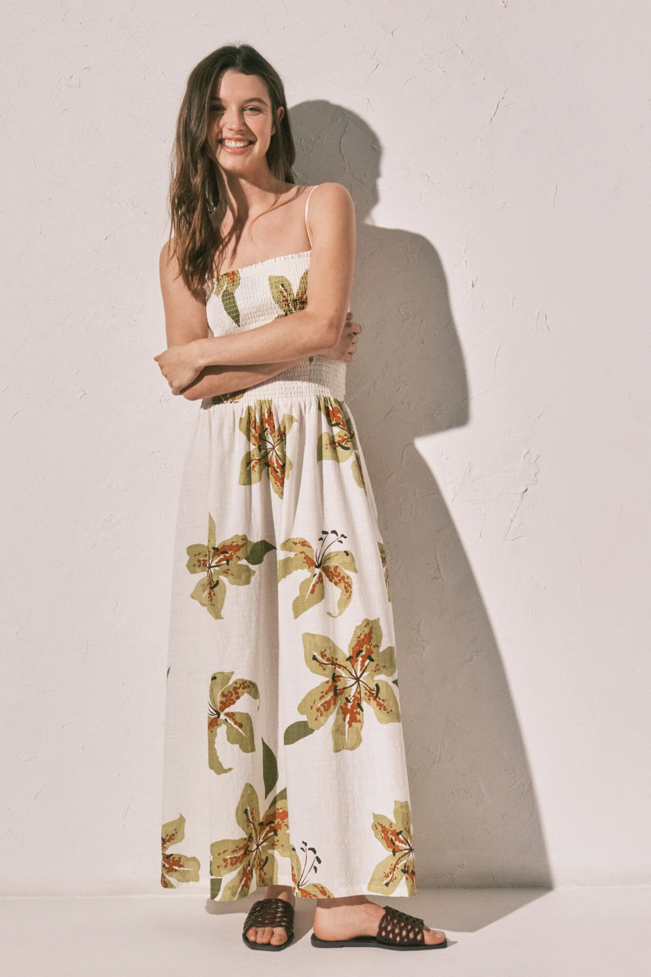 Long strap ruched neckline dress - Image 2