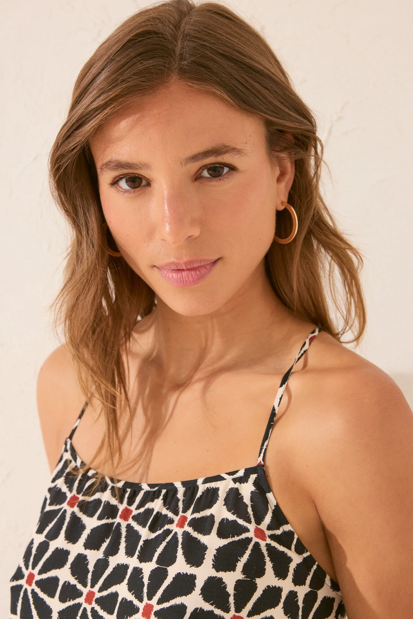 Long straps dress with floral print - Image 3