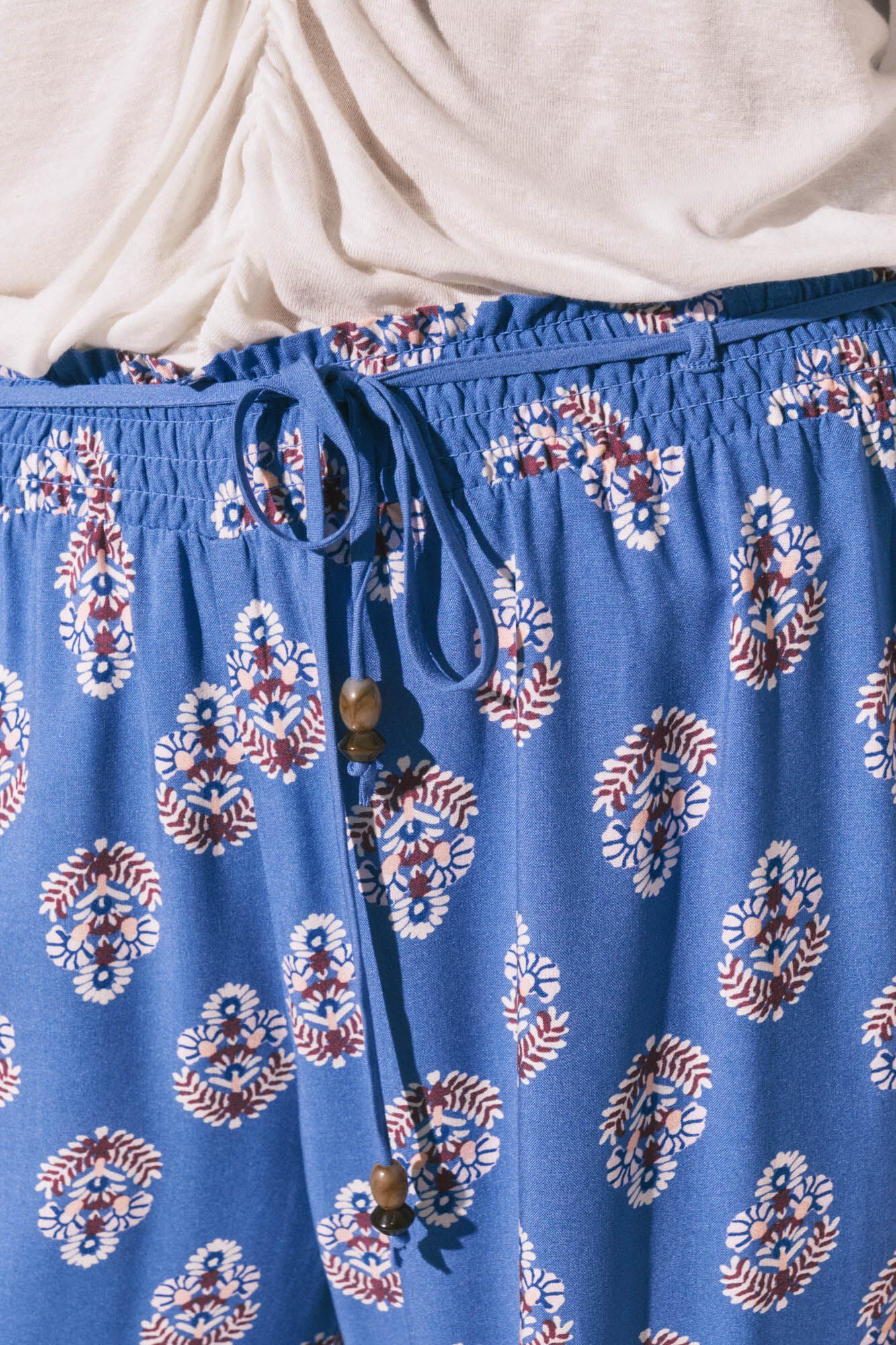 Long trousers with blue logo print - Image 2
