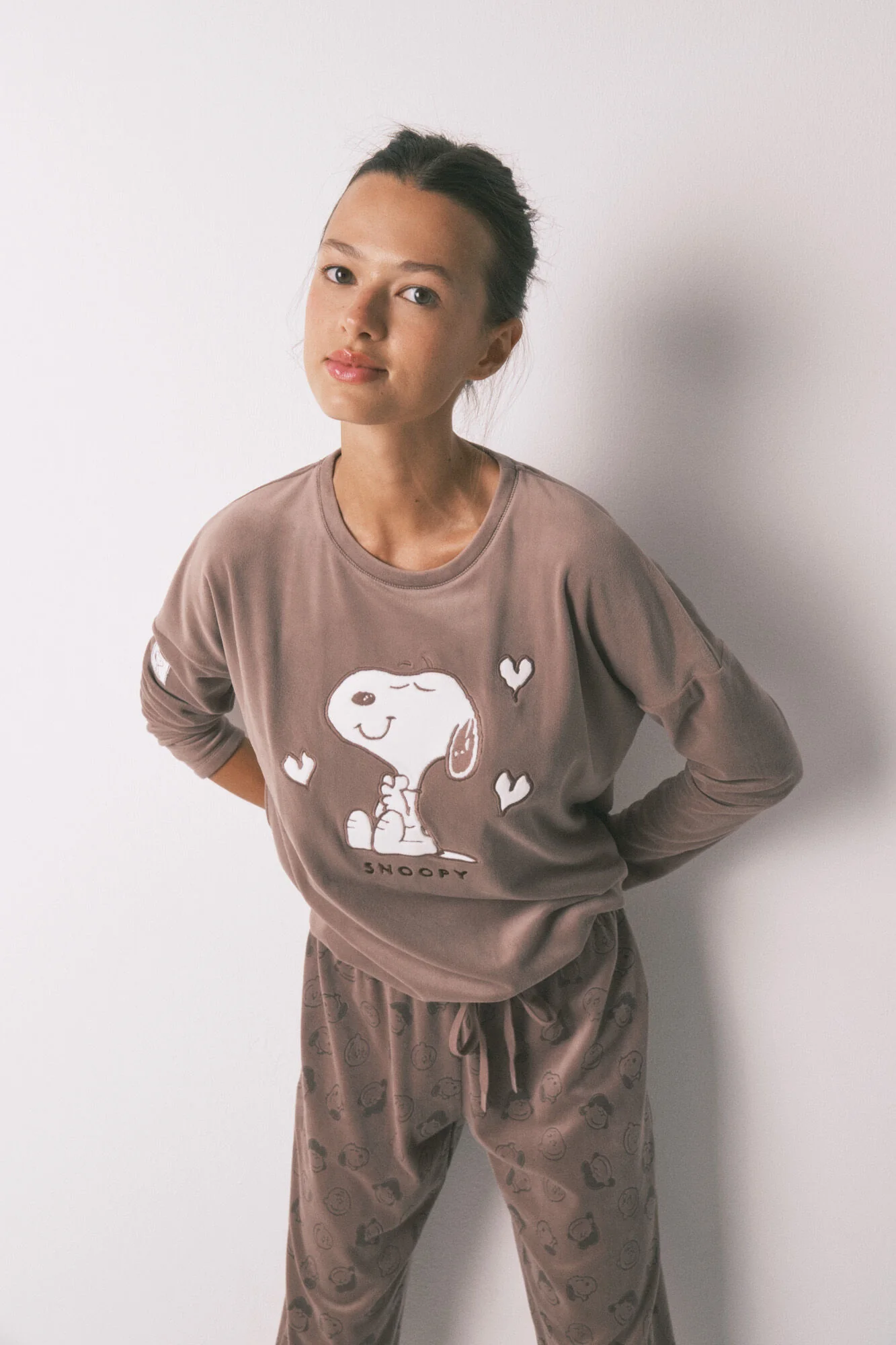 Long velvet velvet Snoopy long pyjamas - Image 5