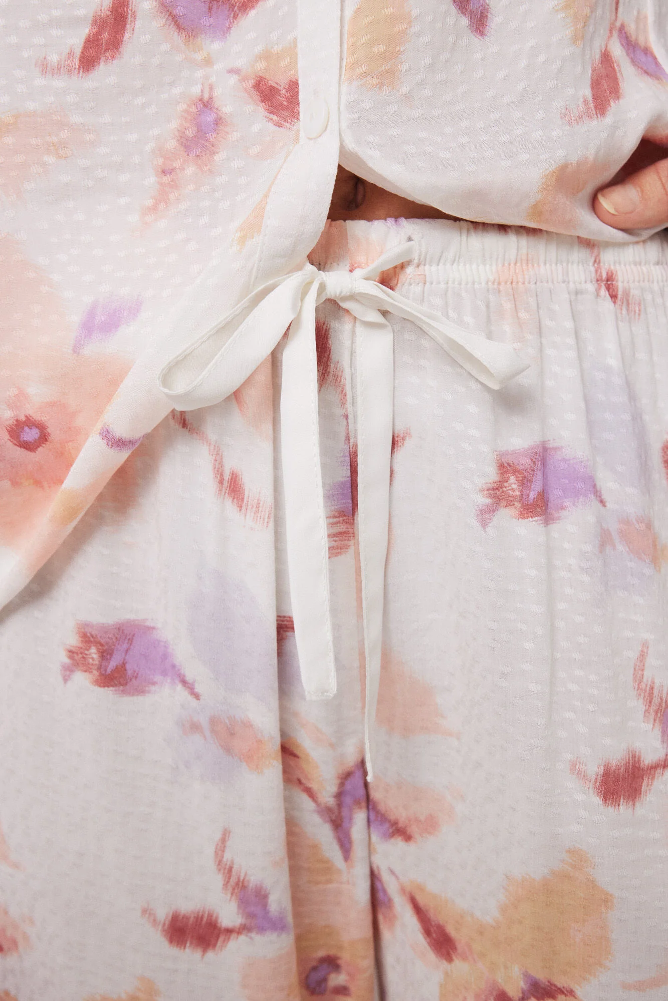 Long viscose flower shirt pajamas - Image 3