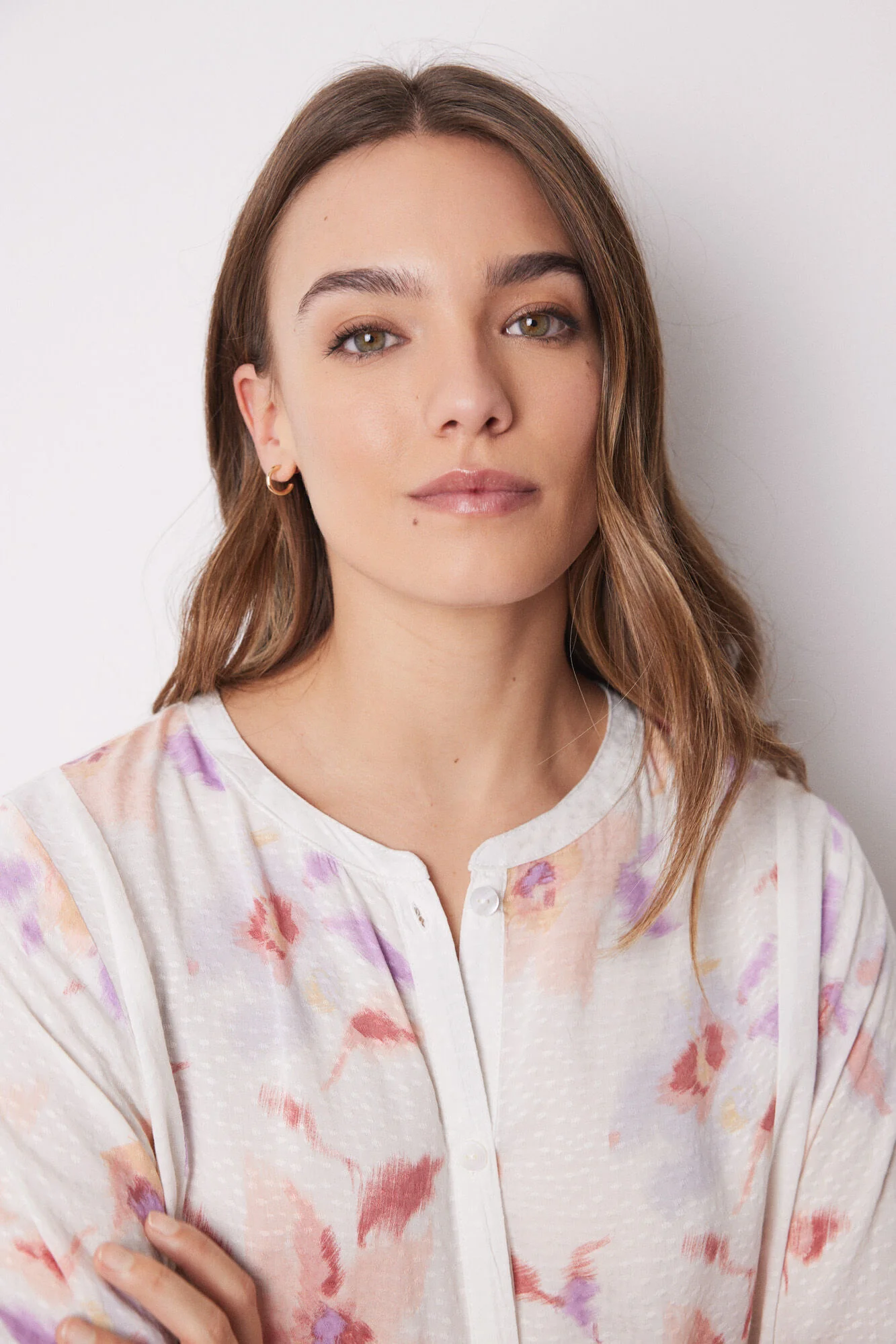 Long viscose flower shirt pajamas - Image 5
