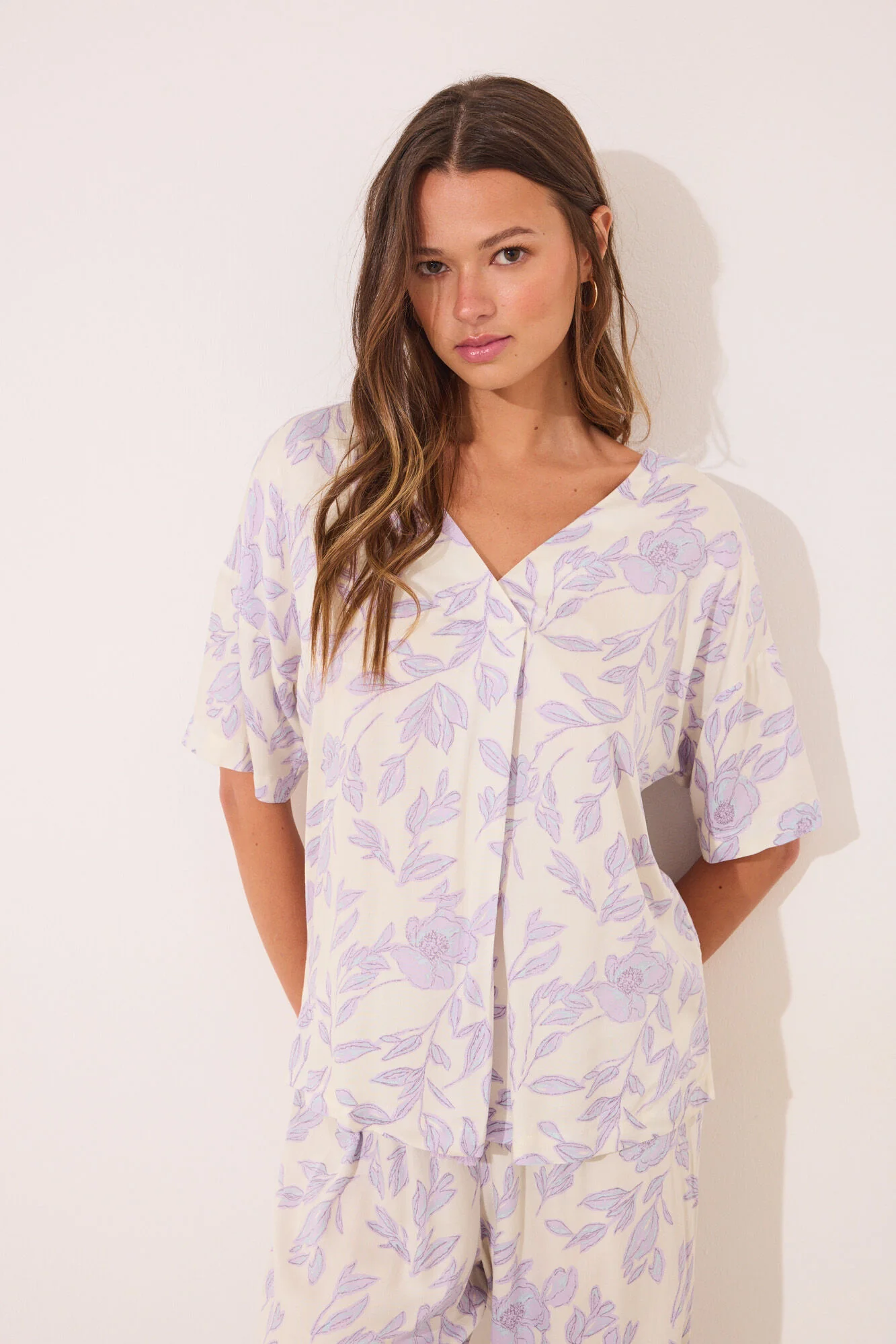 Long viscose print long pyjamas - Image 2