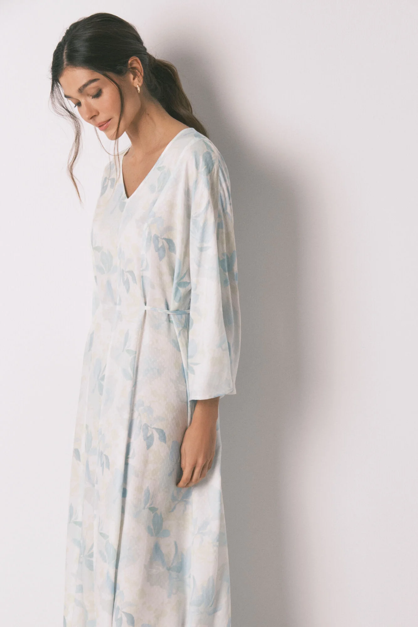 Long wrap nightgown with belt - Image 6