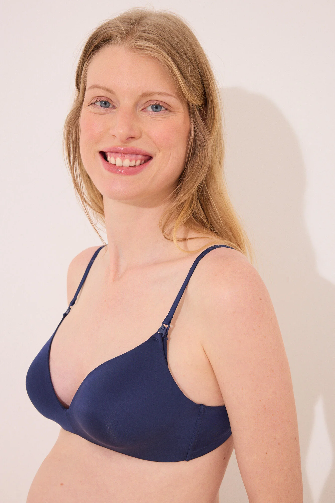 LOVELY ' maternity ' bra in blue microfibre - Image 2