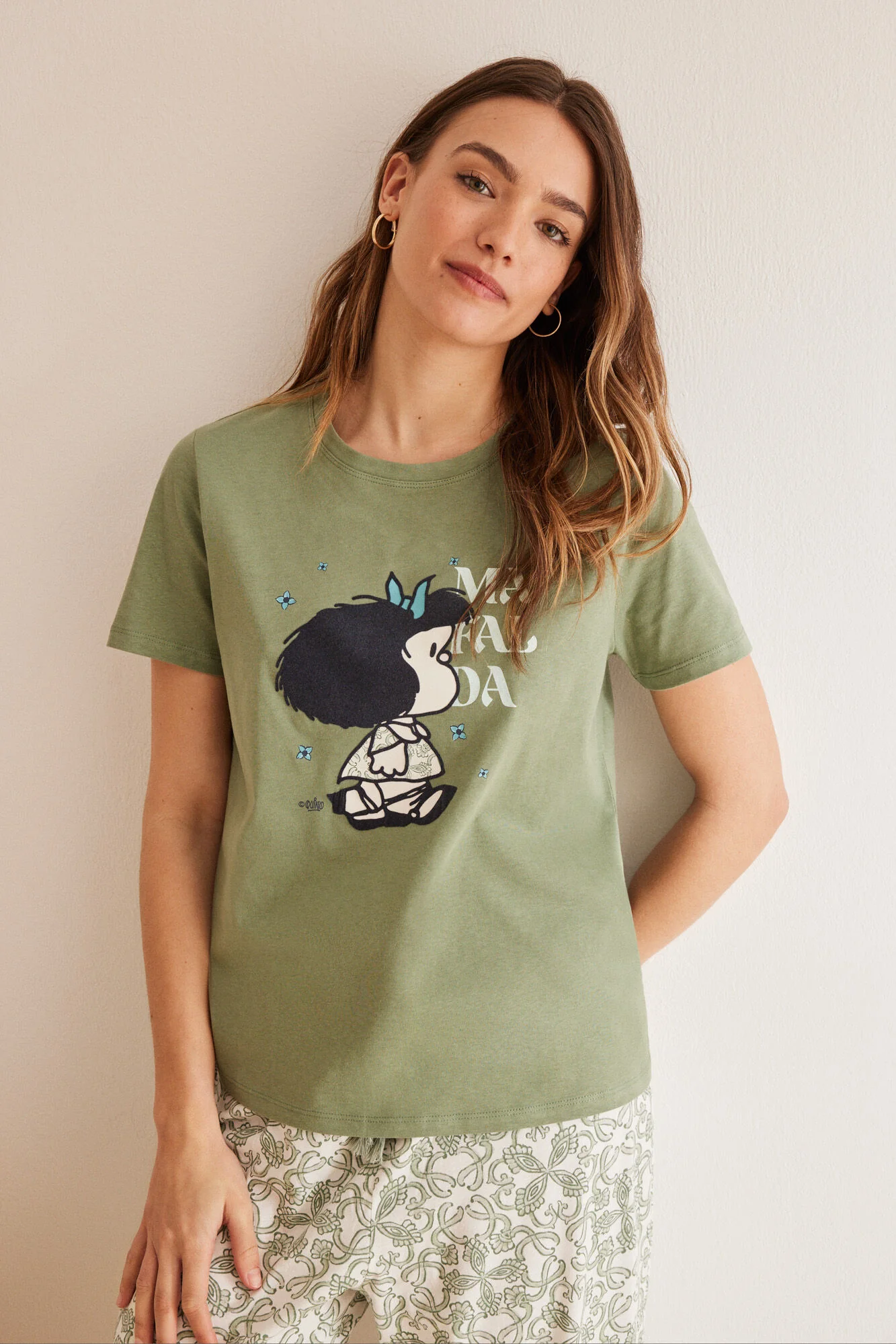 Mafalda 100% cotton Capri pyjamas - Image 2