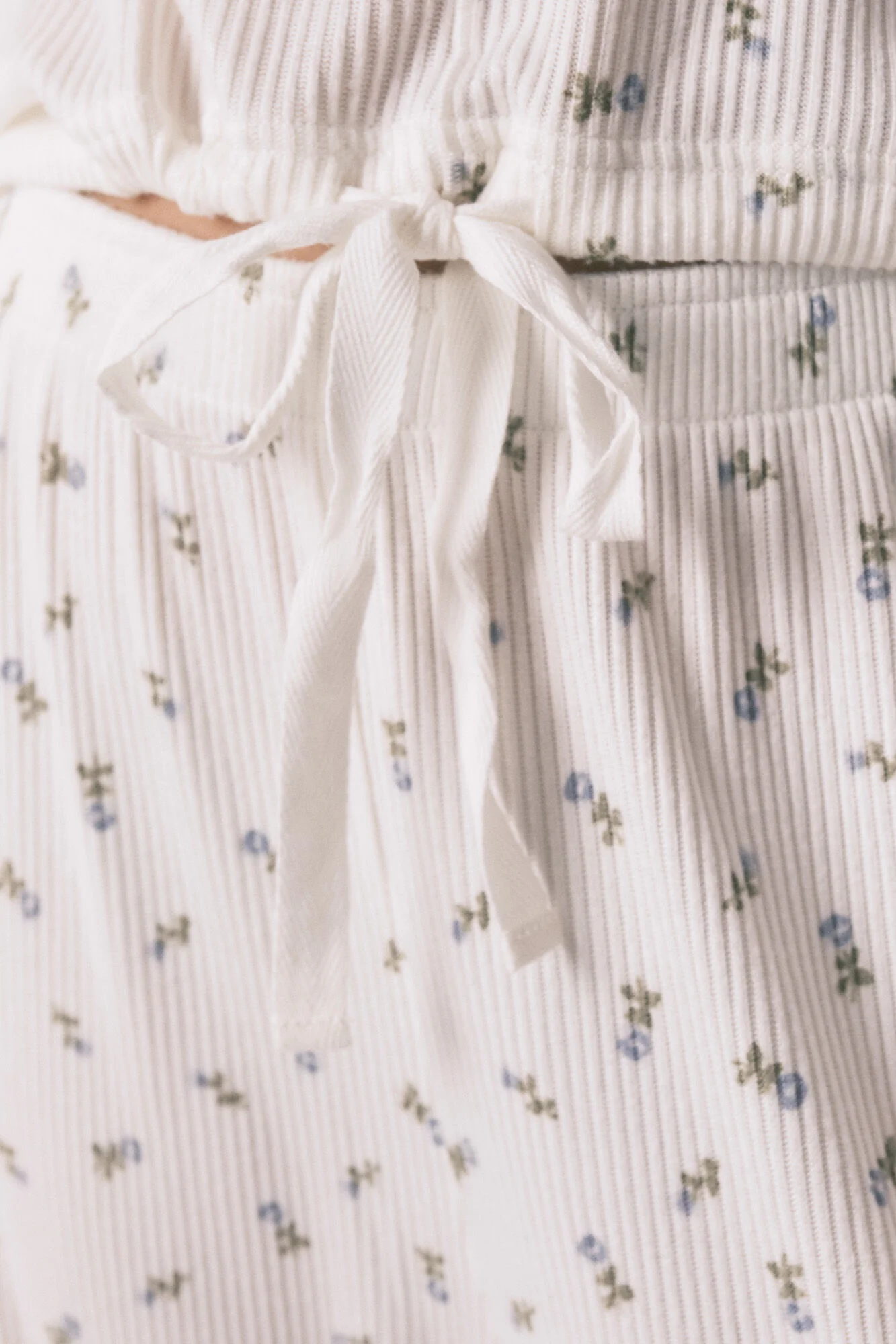 Mafalda ivory 100% cotton ribbed long pyjamas - Image 5