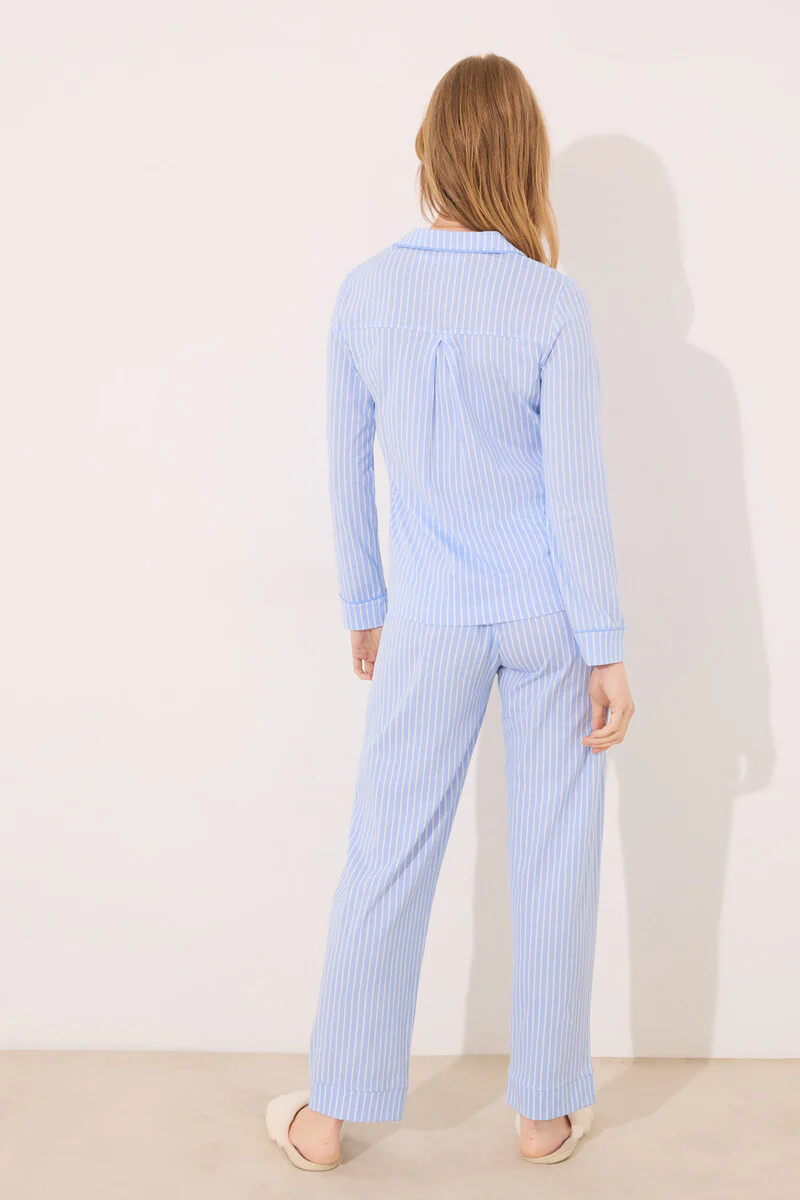 Maternity classic pyjamas 100% cotton striped - Image 5