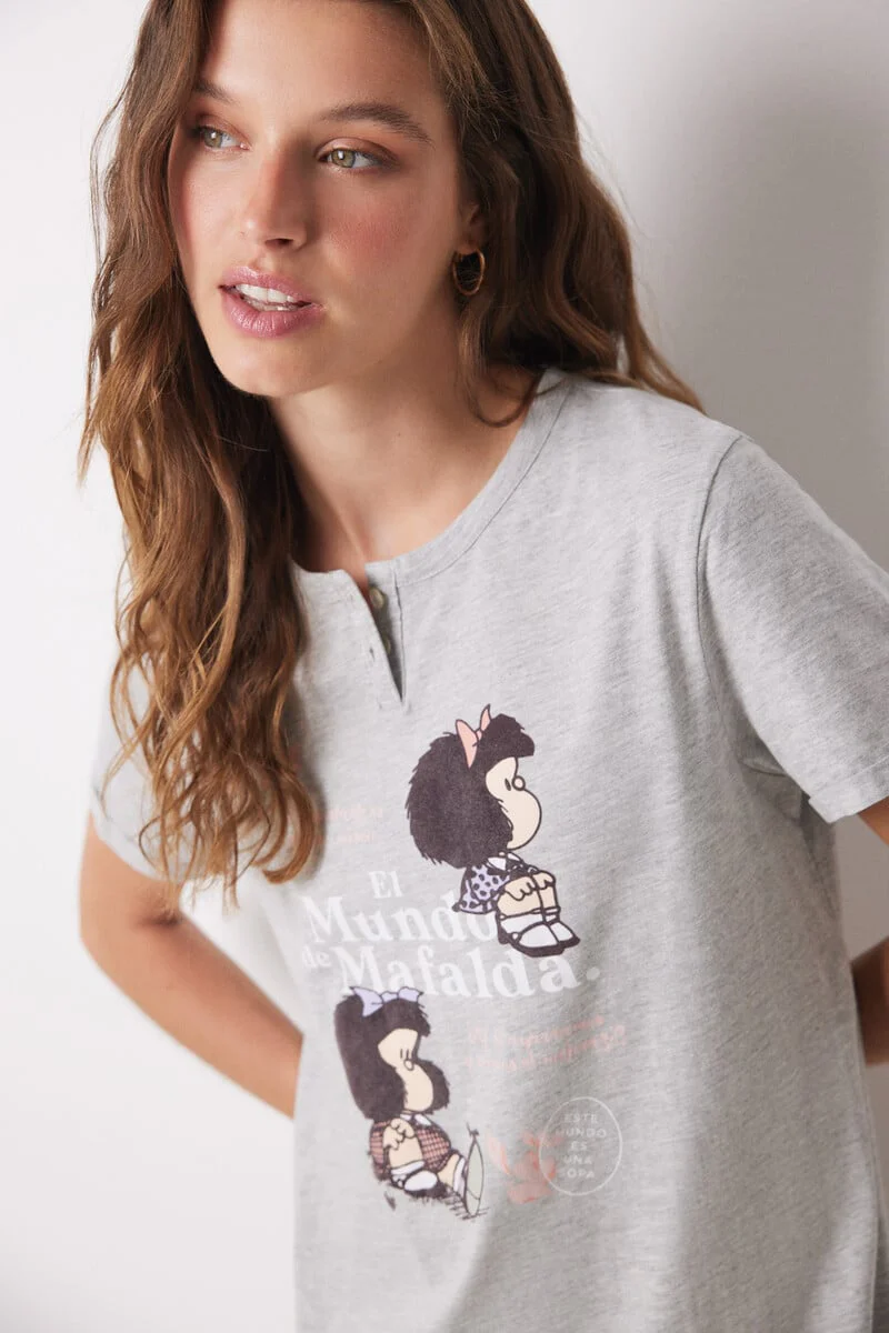 Mafalda 100% cotton midi nightgown - Image 3