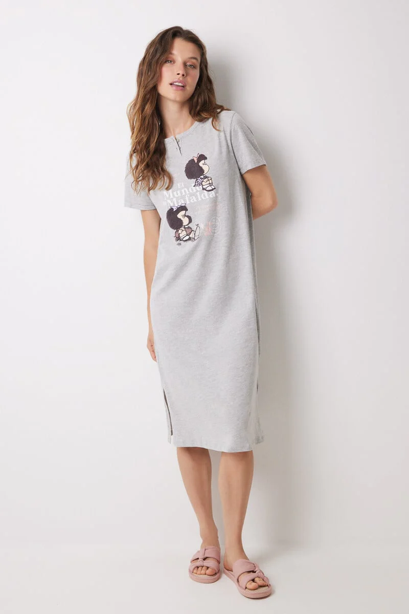 Mafalda 100% cotton midi nightgown - Image 4