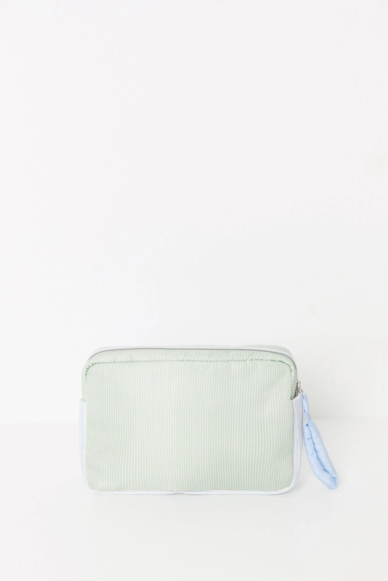 Medium nylon toiletry bag with striped print - Image 4