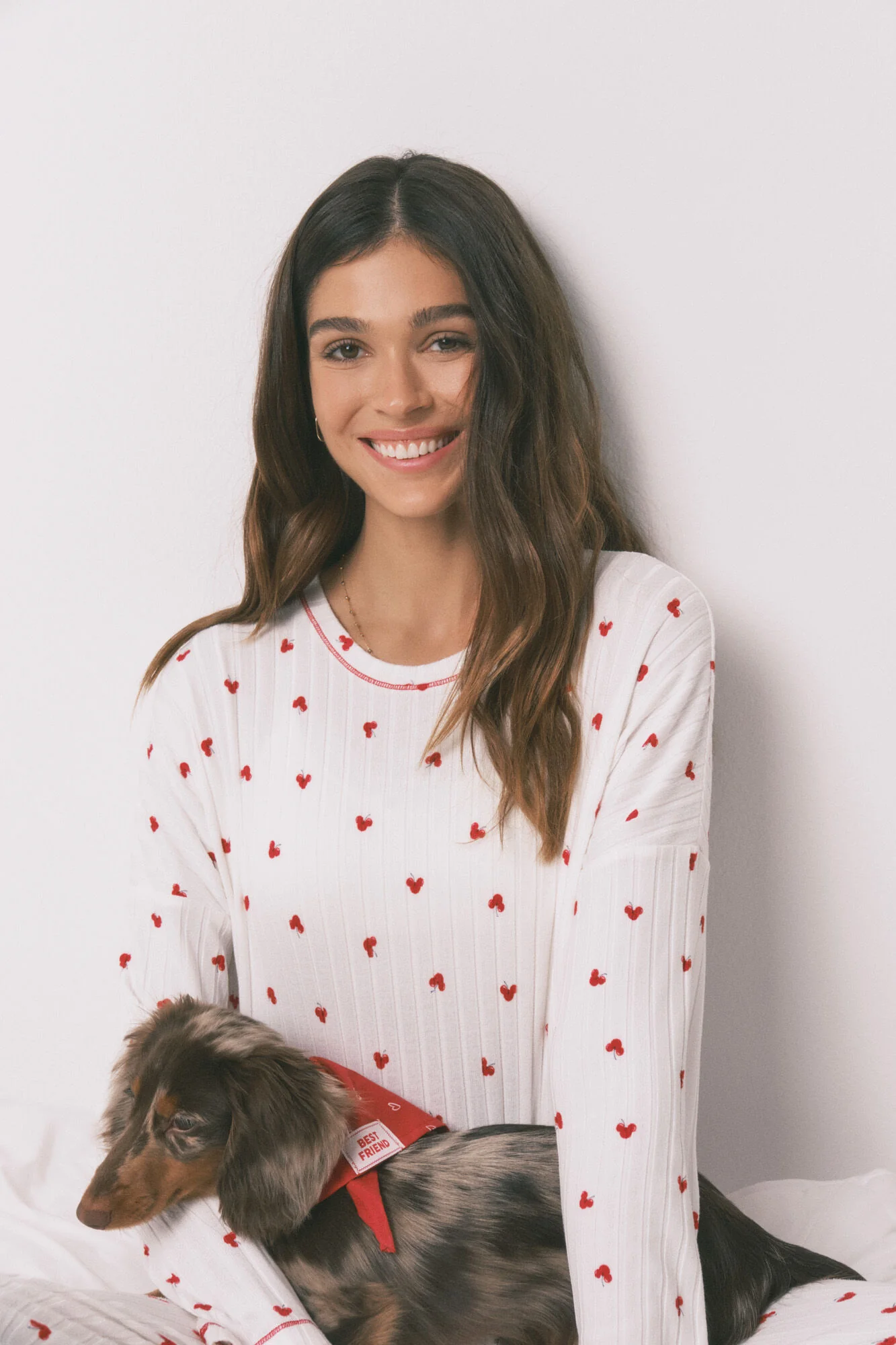 Mickey Cherry print long pyjamas - Image 5