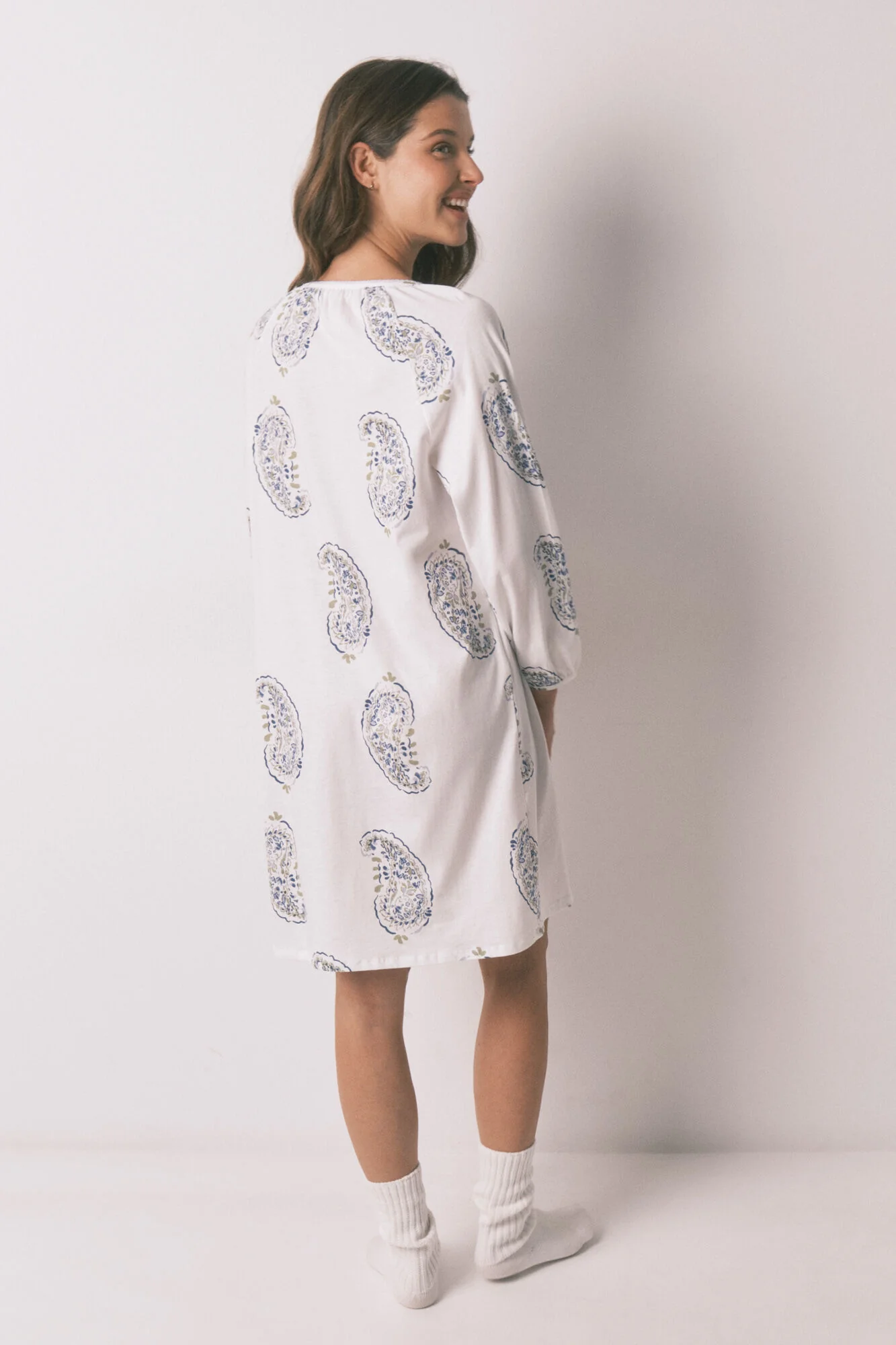 Midi Paisley print nightgown - Image 4