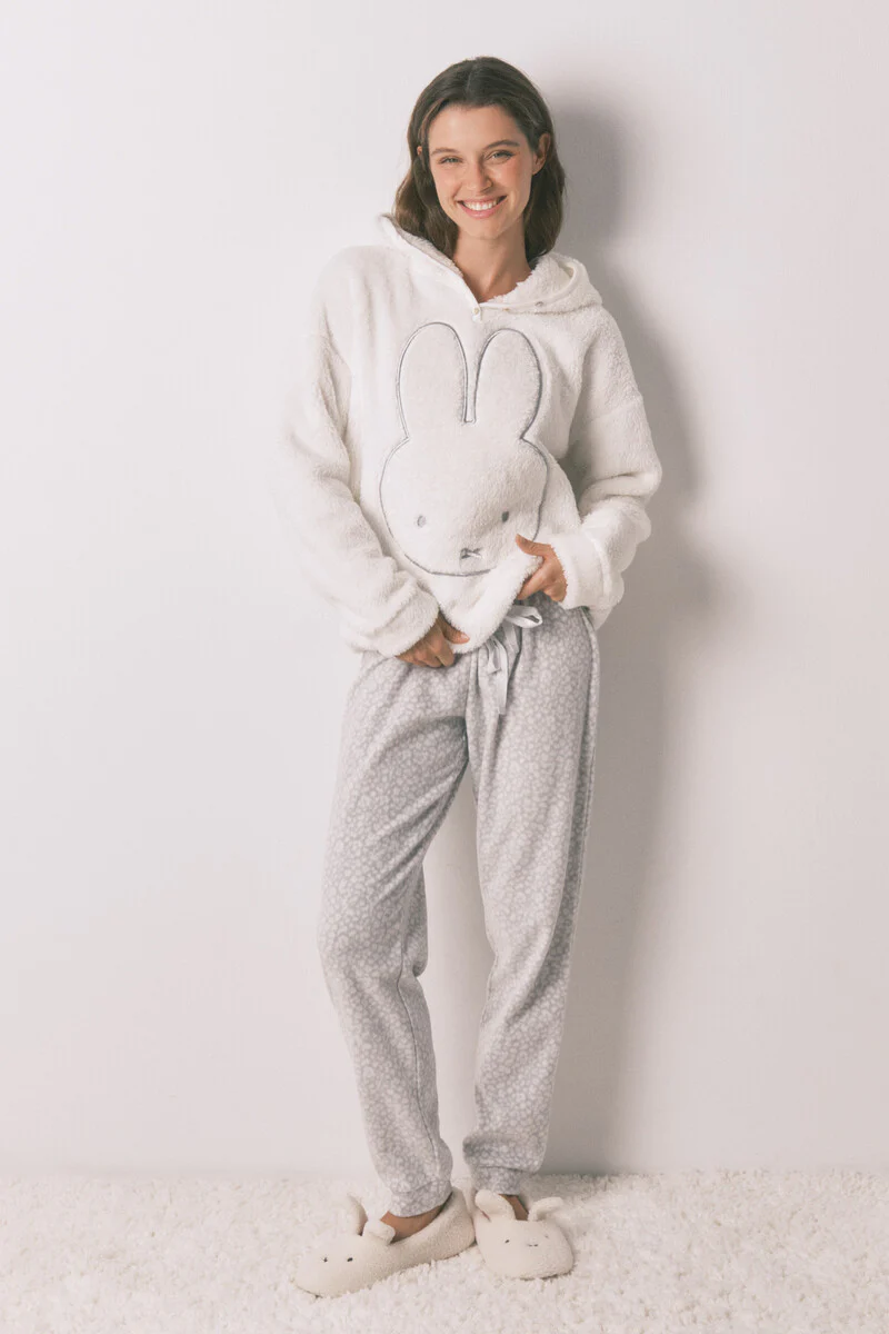Miffy animal print long fleece long pyjamas