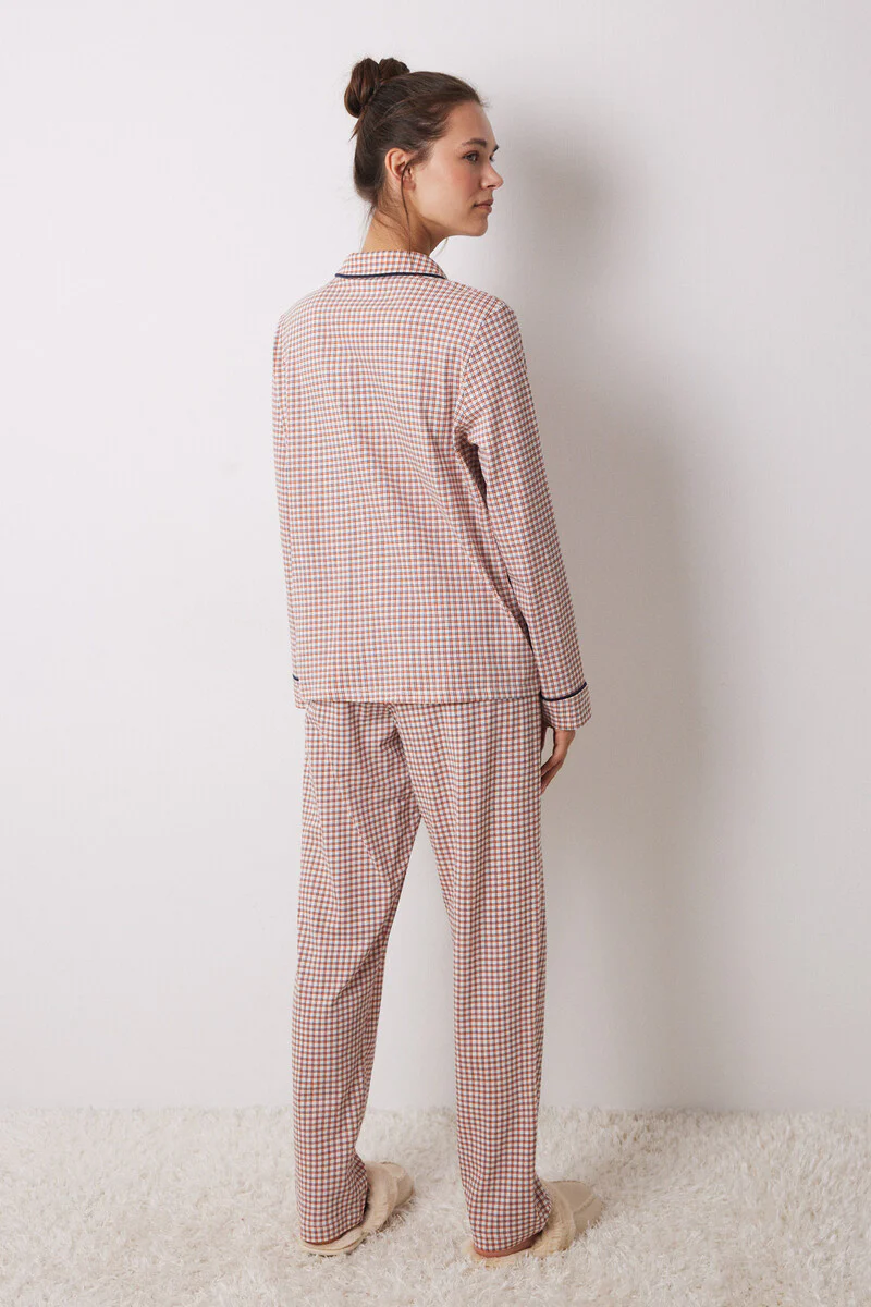 Moomin 100% cotton checked shirt pyjamas - Image 2