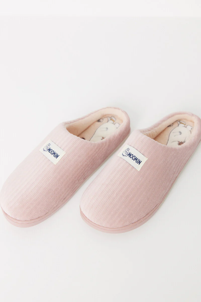 Moomin pink corduroy slippers - Image 3