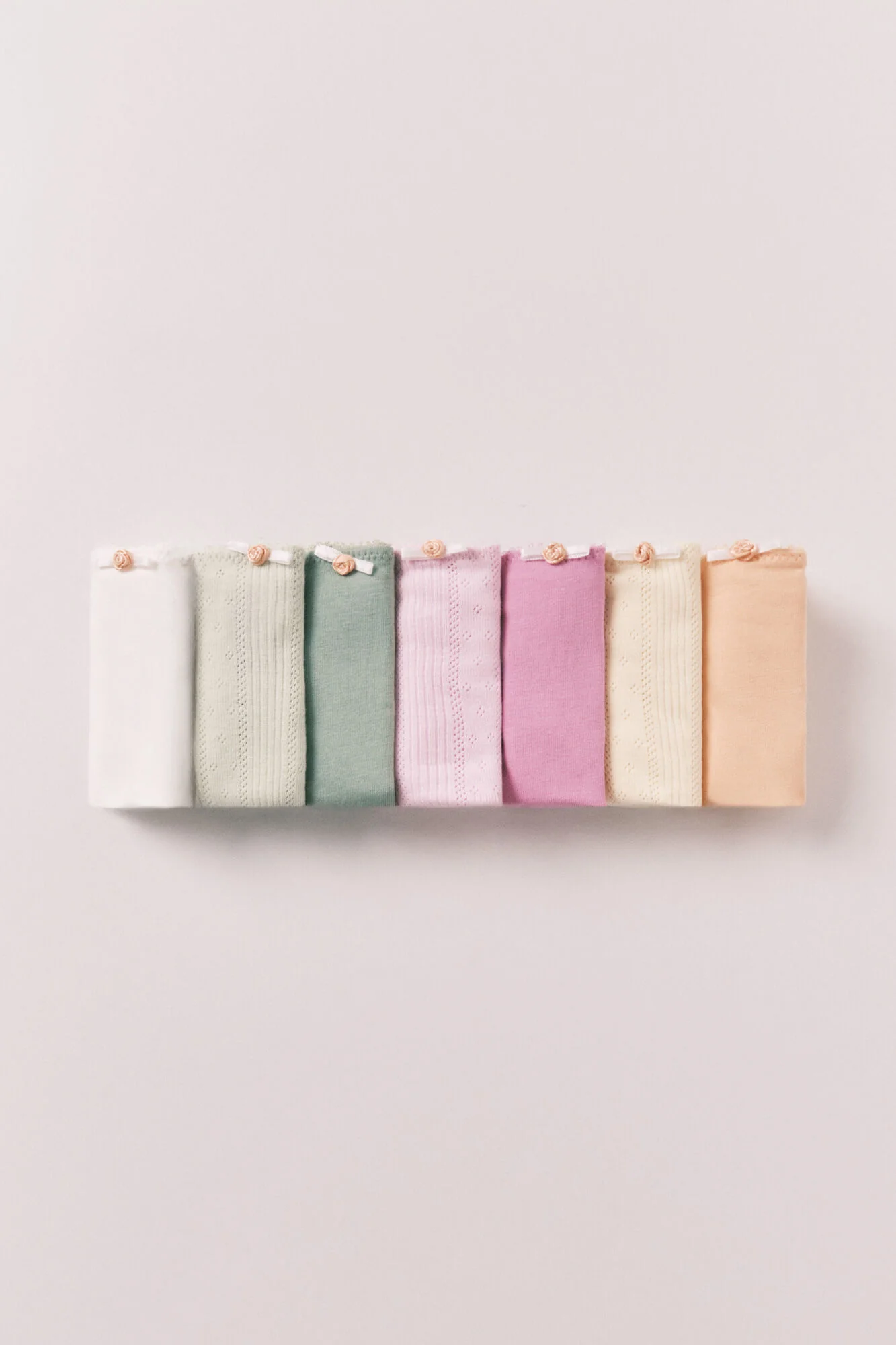 Multicoloured cotton pointelle classic panties 7-pack - Image 2