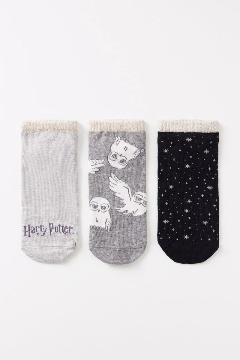 Pack of 3 Harry Potter short socks - Image 2