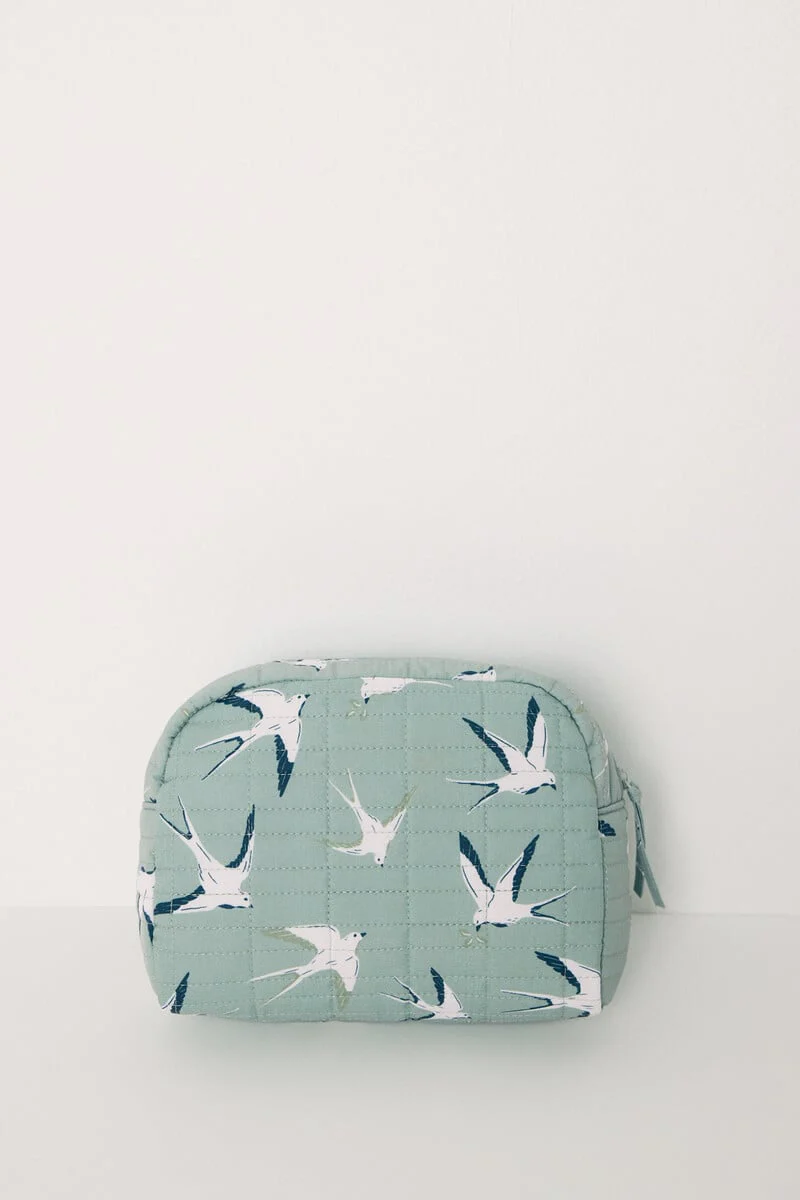 Large bird print toiletry bag - Image 4