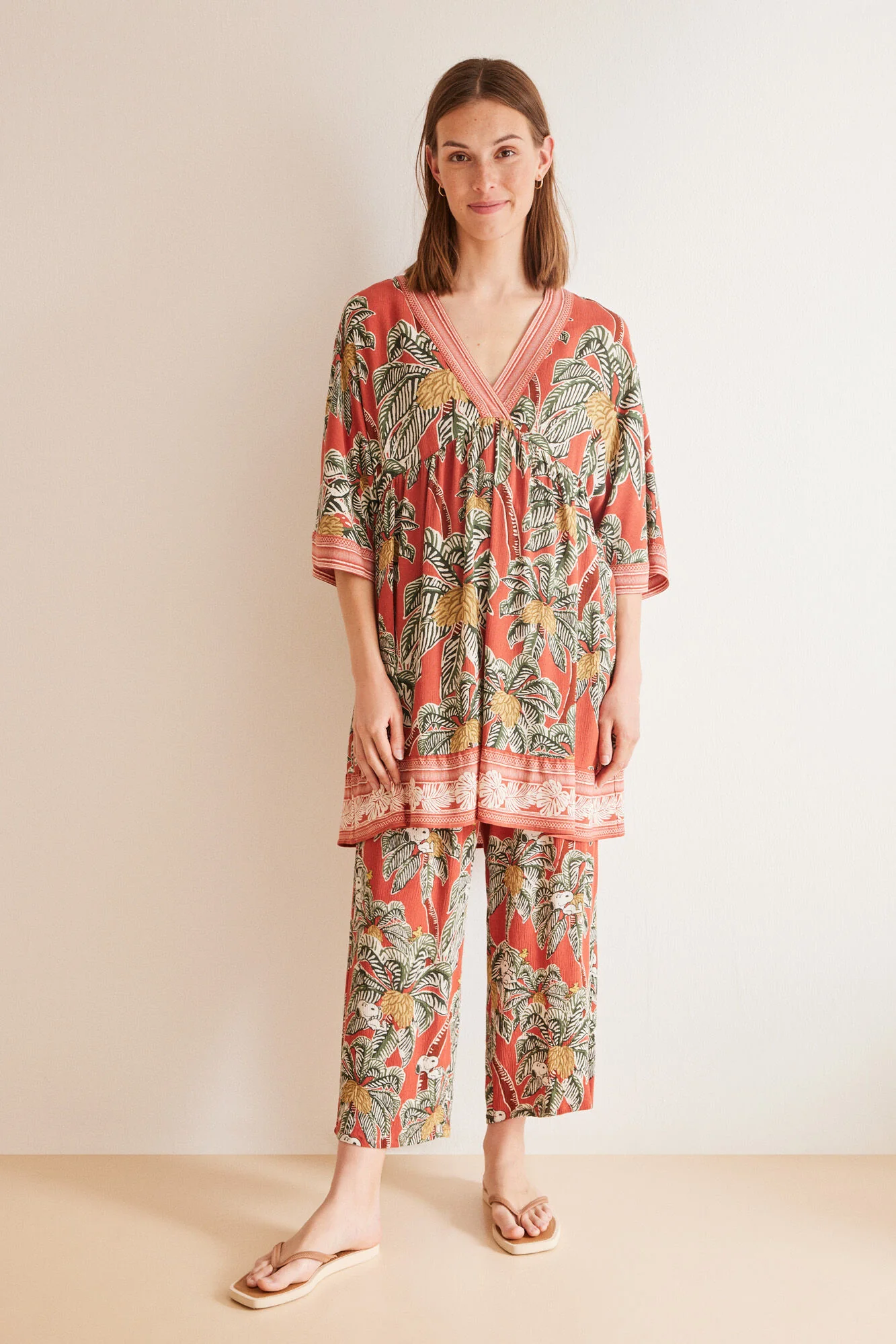 Tropical print viscose dress - Image 4