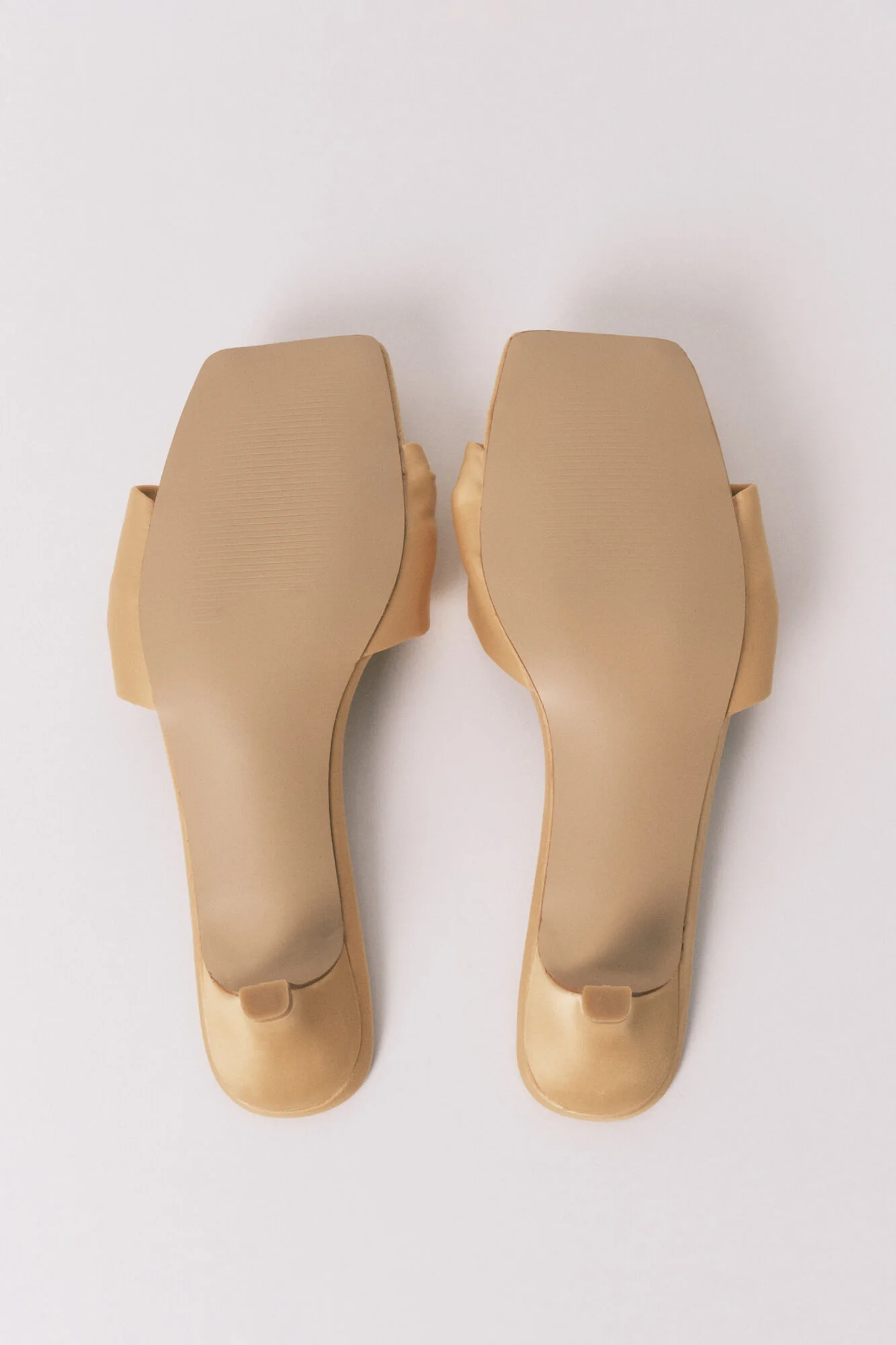 Mustard satin kitten heel sandals - Image 4