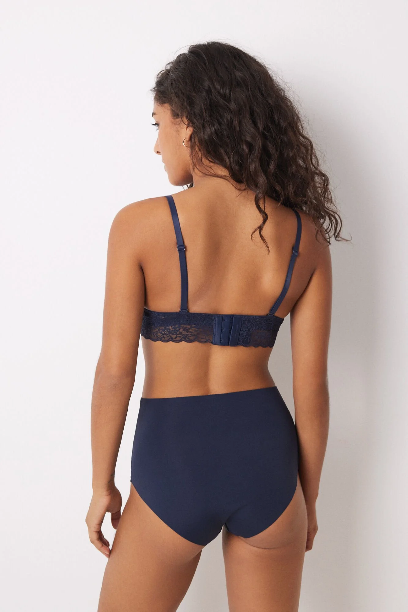Navy blue microfibre high waist panty - Image 7