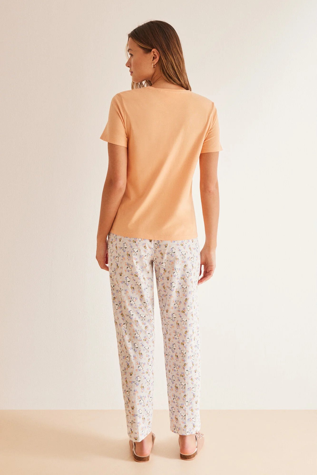 Orange 100% cotton Snoopy pyjamas - Image 3