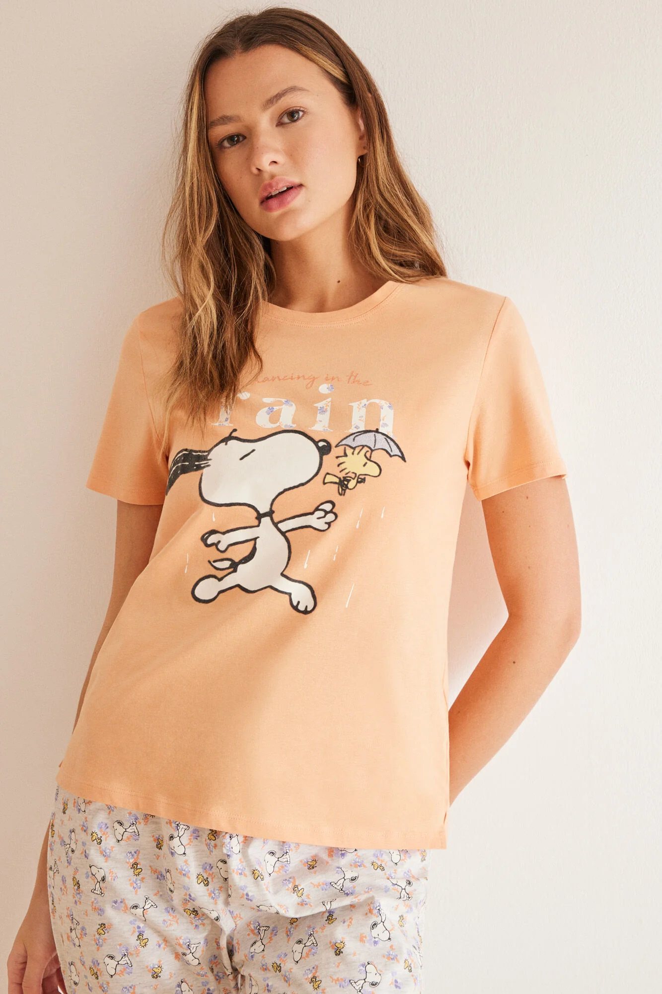 Orange 100% cotton Snoopy pyjamas - Image 4