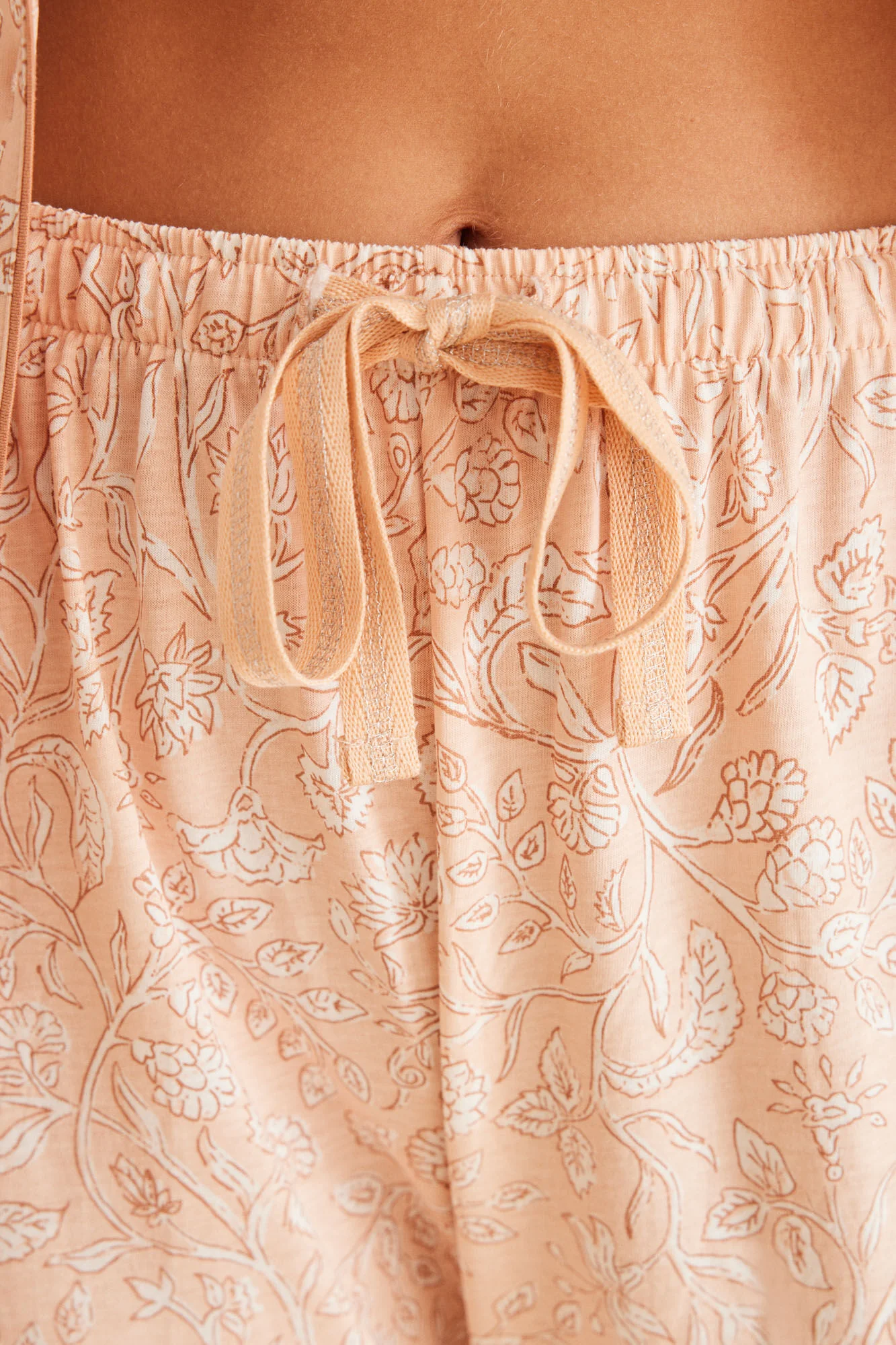 Orange floral 100% cotton classic pyjamas - Image 5