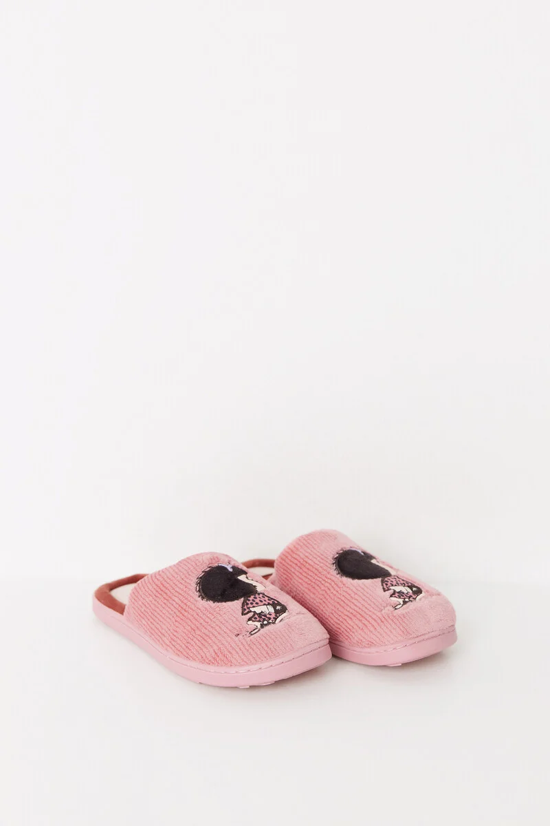 Pink Mafalda open-toed house slipper - Image 3