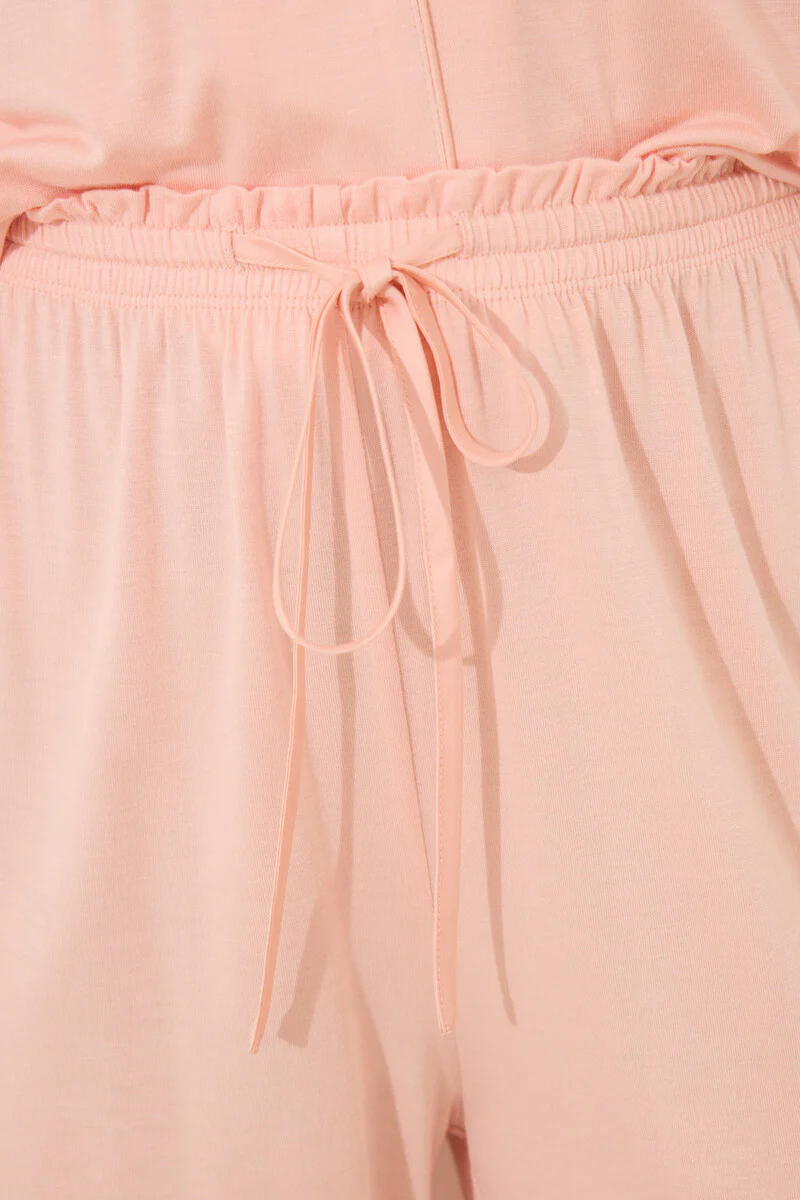 Orange viscose classic pyjamas - Image 5