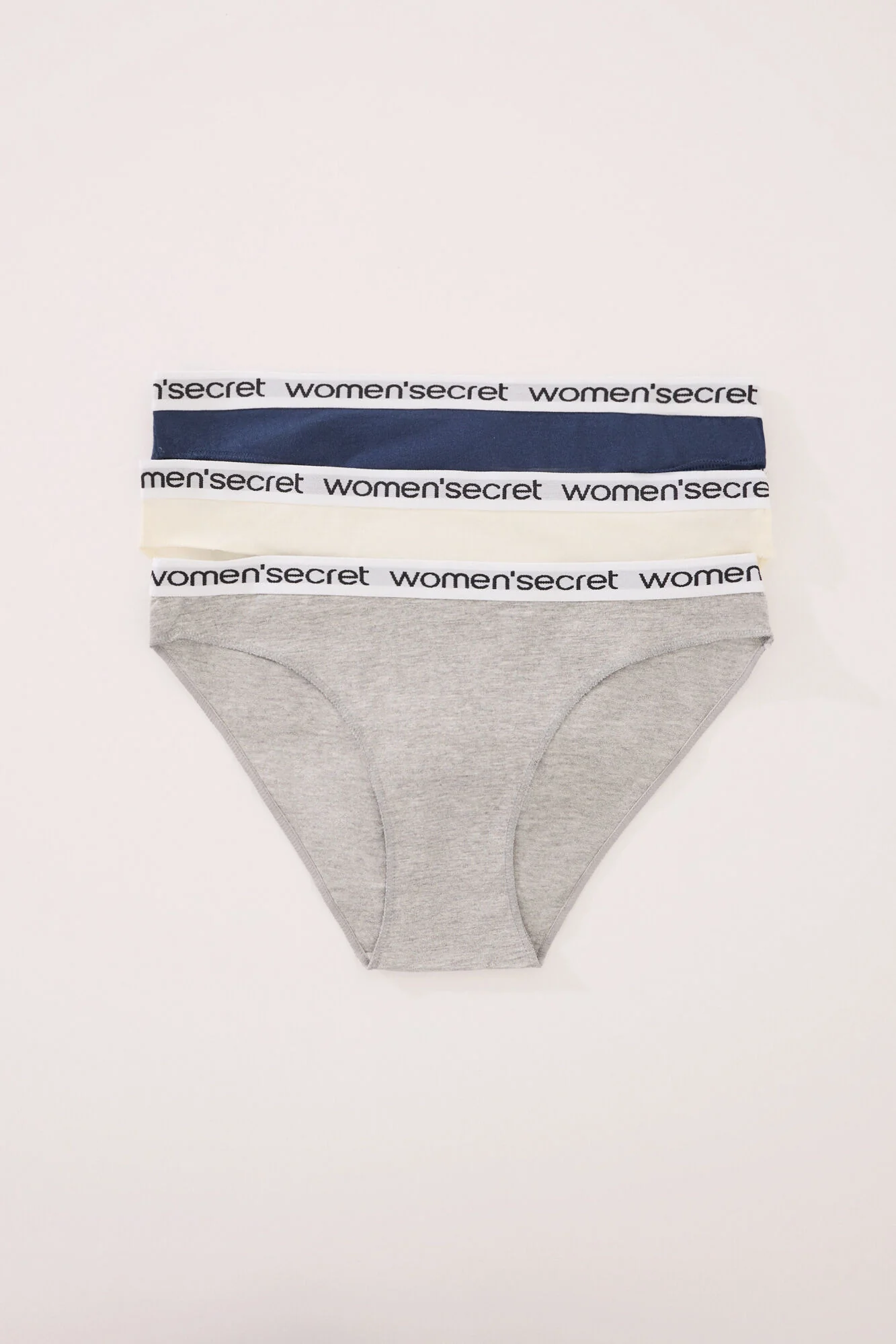 Pack of 3 classic cotton panties mix colors logo - Image 2