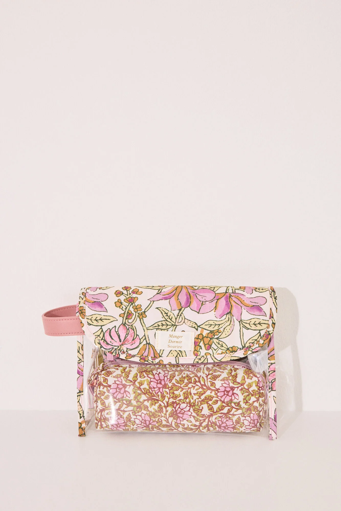 Pack of 3 padded flower toiletry bags - Image 2
