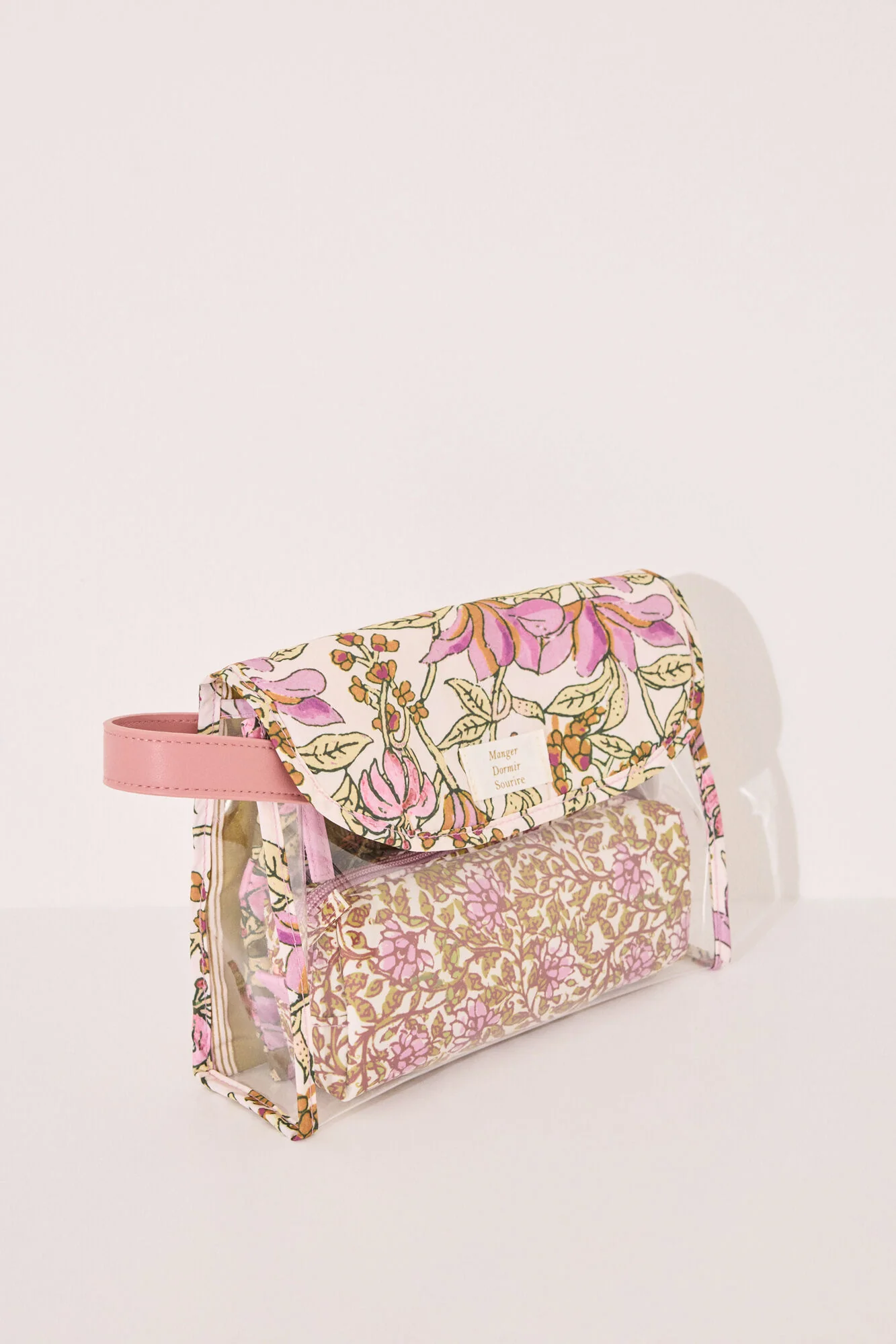 Pack of 3 padded flower toiletry bags - Image 3