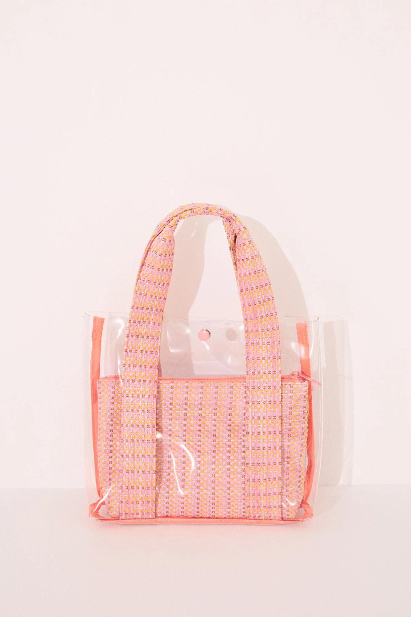 Pack of 3 pink raffia toiletry bags - Image 3