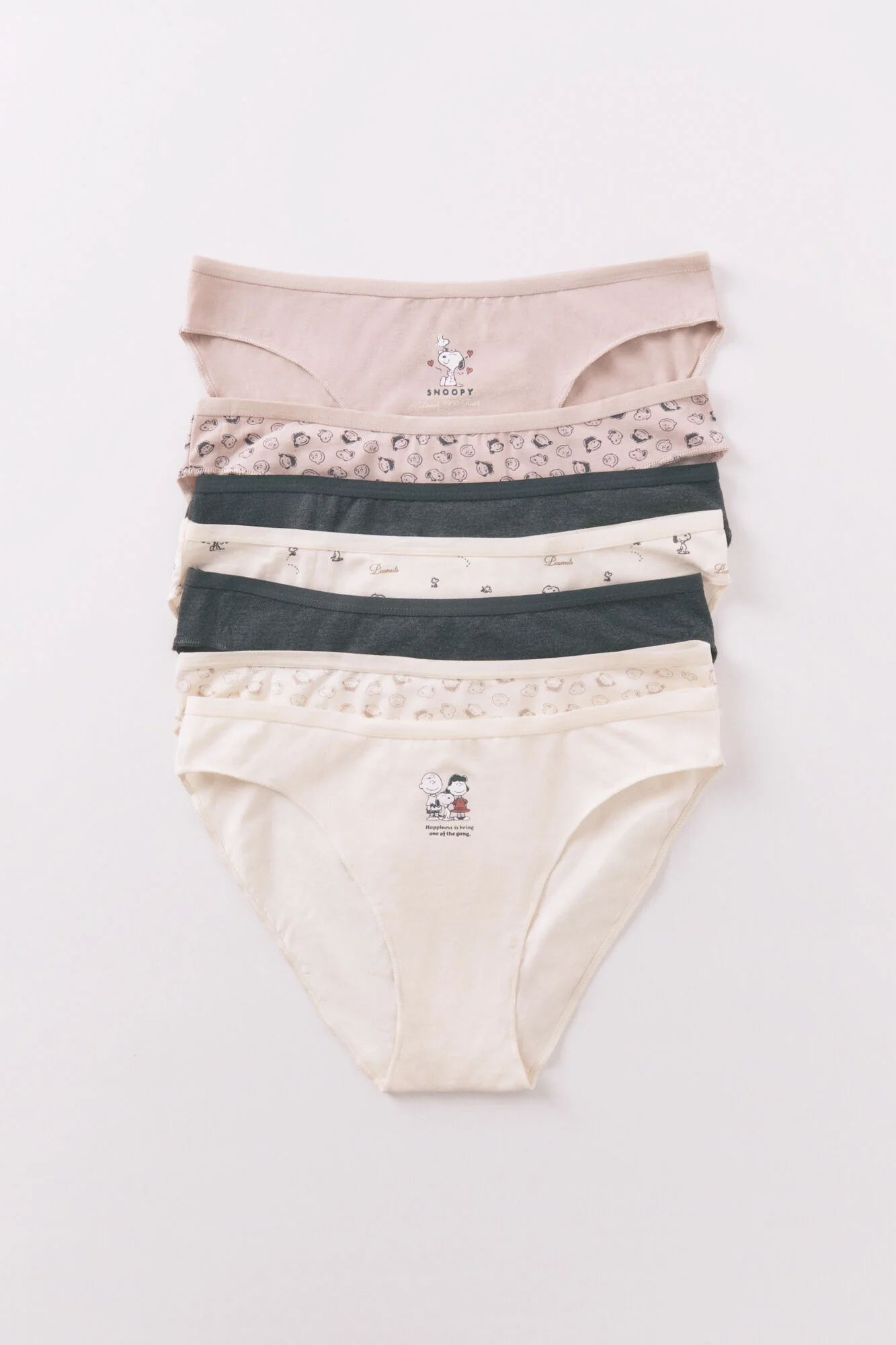 Pack of 7 classic multicoloured Snoopy panties
