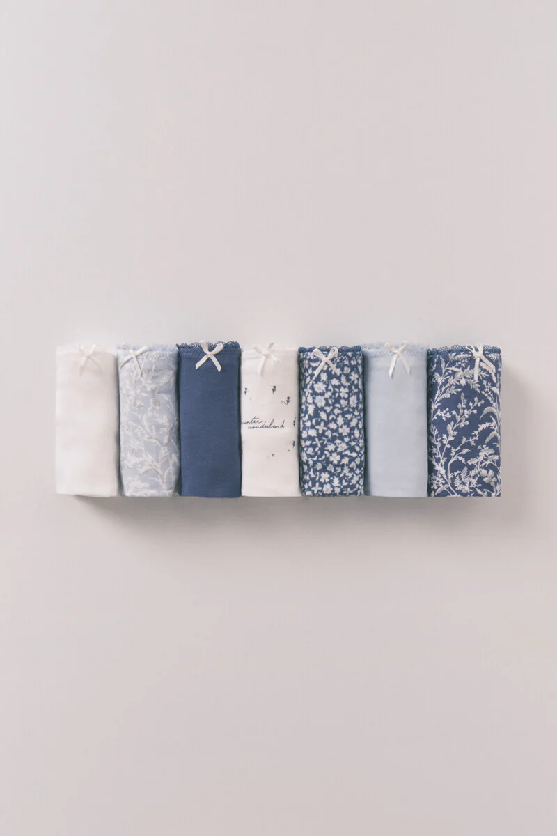 Pack of 7 panties culottes with Christmas print - Image 4