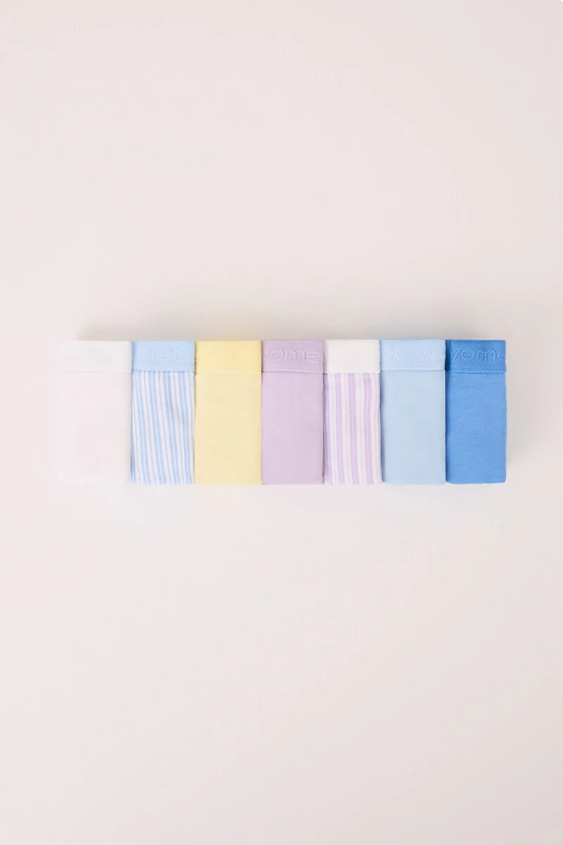 Pack of 7 wide cotton panties mix print - Image 2