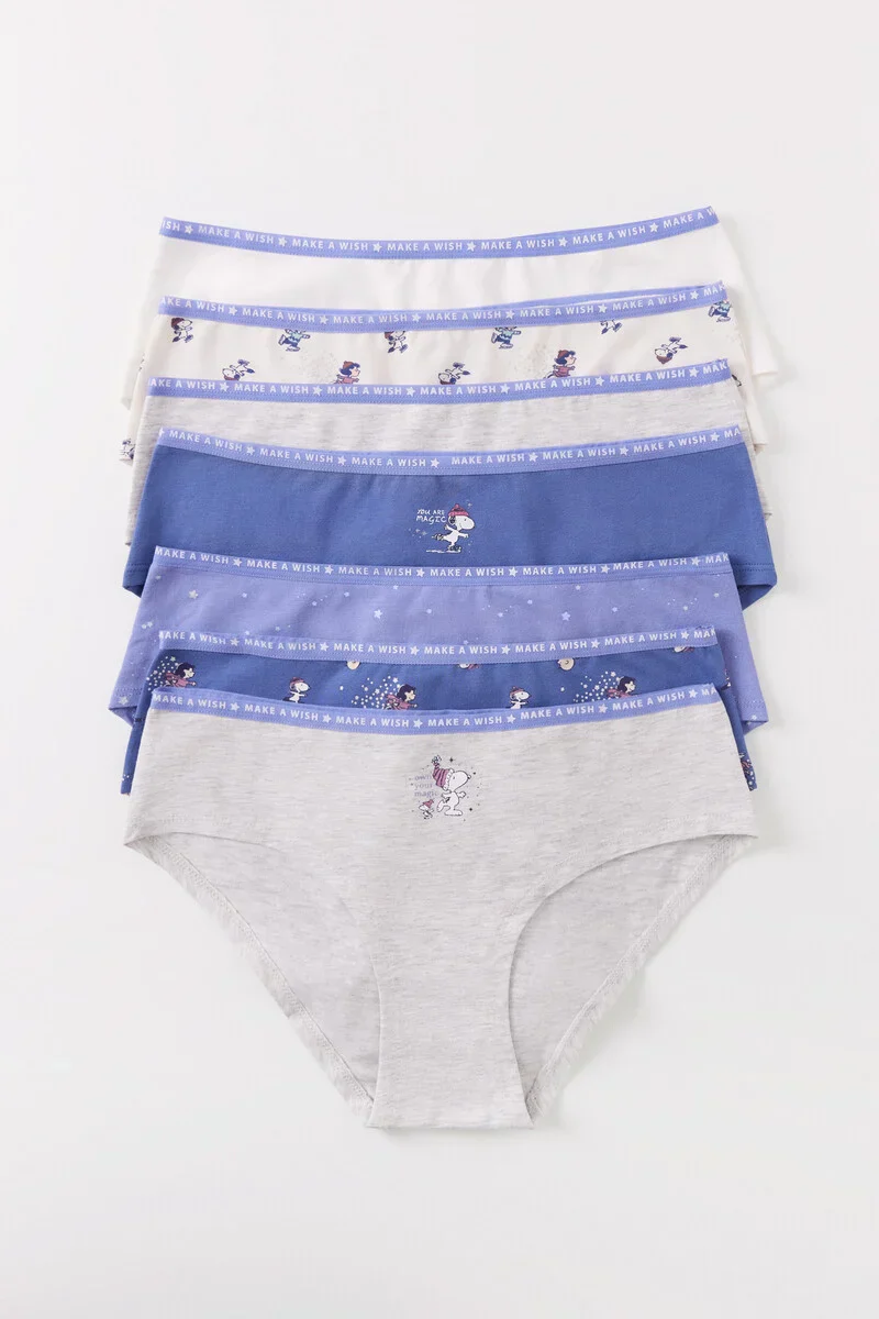 Pack of 7 wide cotton panties Snoopy - Image 3