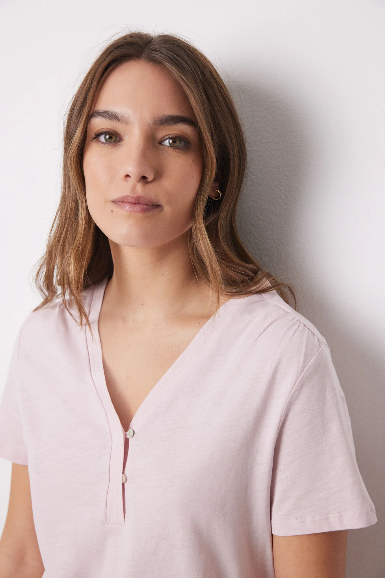 Pink 100% cotton short-sleeved T-shirt. - Image 3