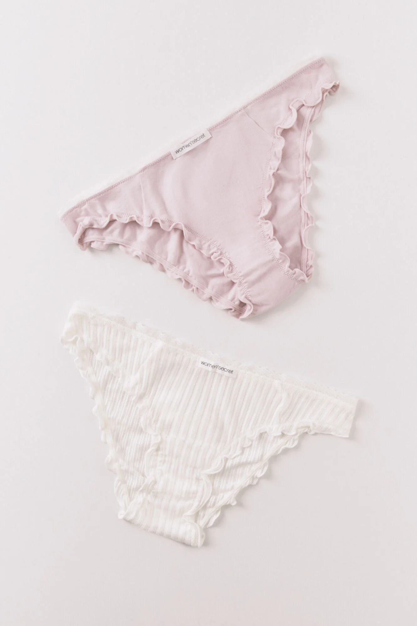 Pink and white print cotton classic 2-pack panties