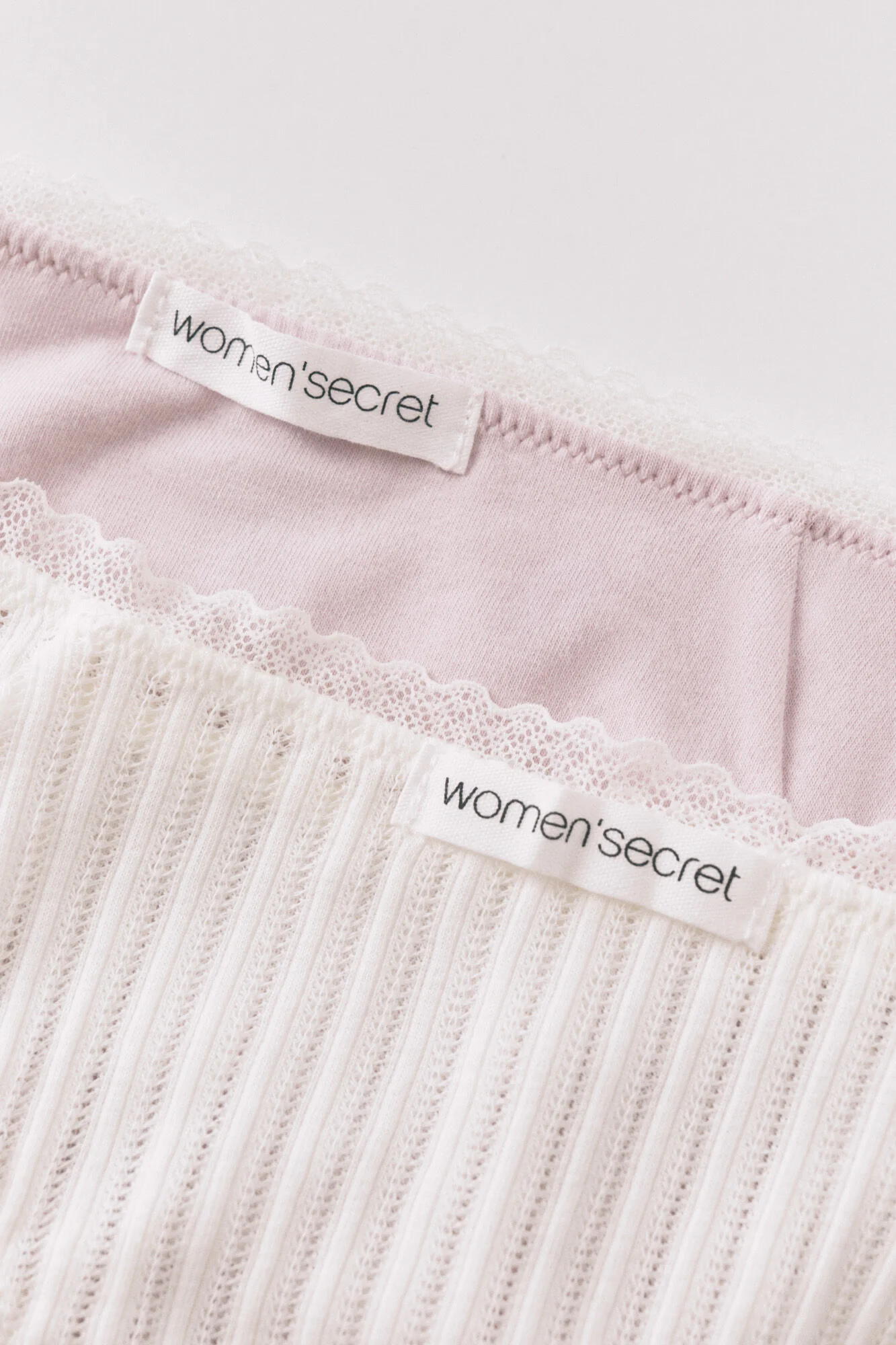 Pink and white print cotton classic 2-pack panties - Image 2