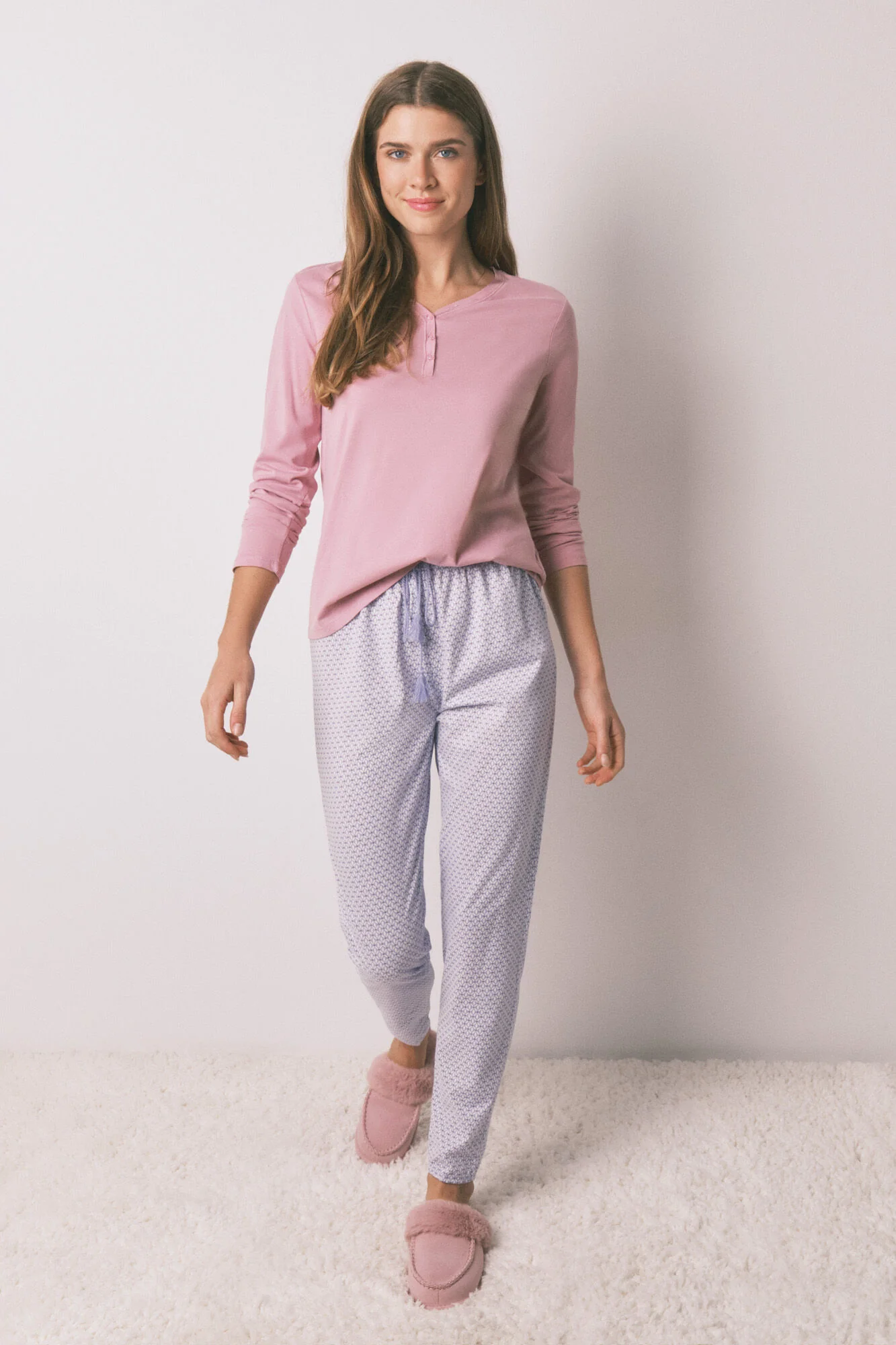 Pink brushed cotton short sleeve T-shirt - Image 3
