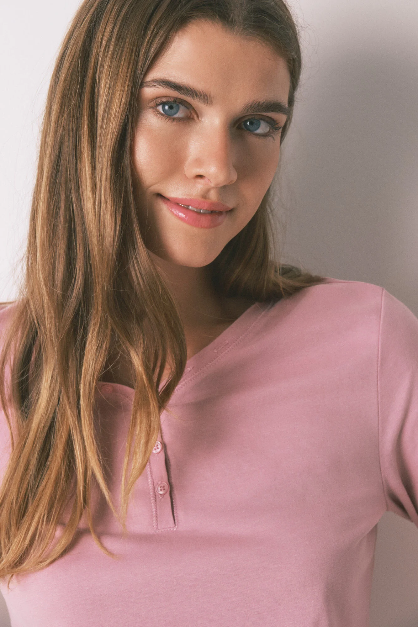 Pink brushed cotton short sleeve T-shirt - Image 4