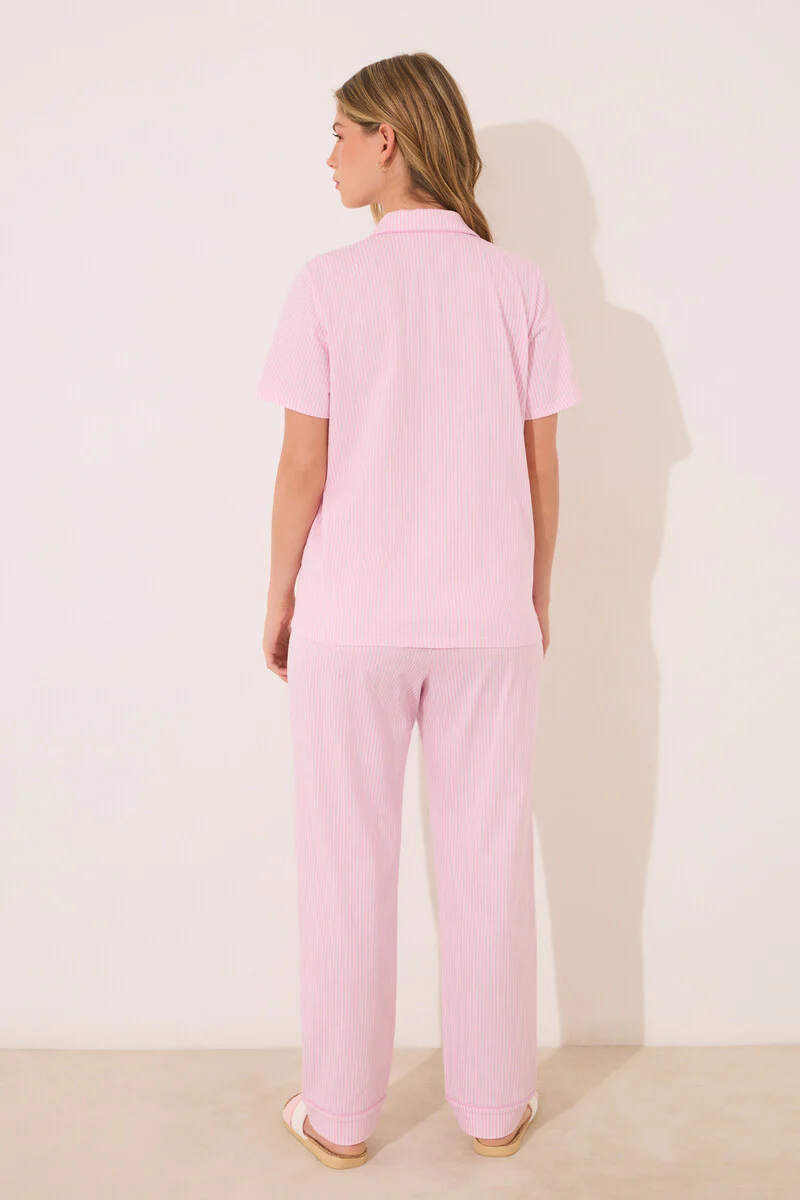 Pink cotton classic pyjamas - Image 2